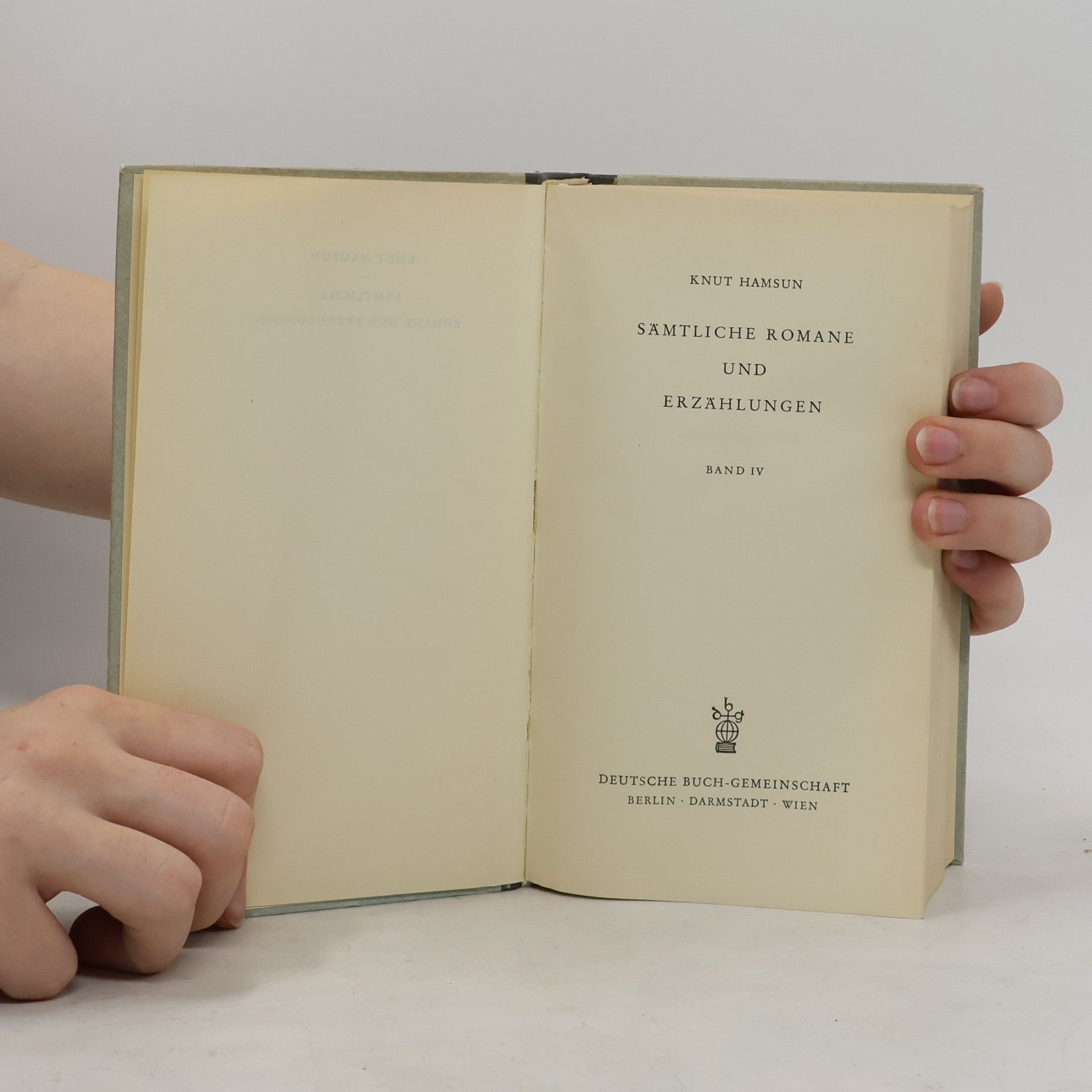 Knut Hamsun Sämtliche Romane Und Erzählungen. Band IV