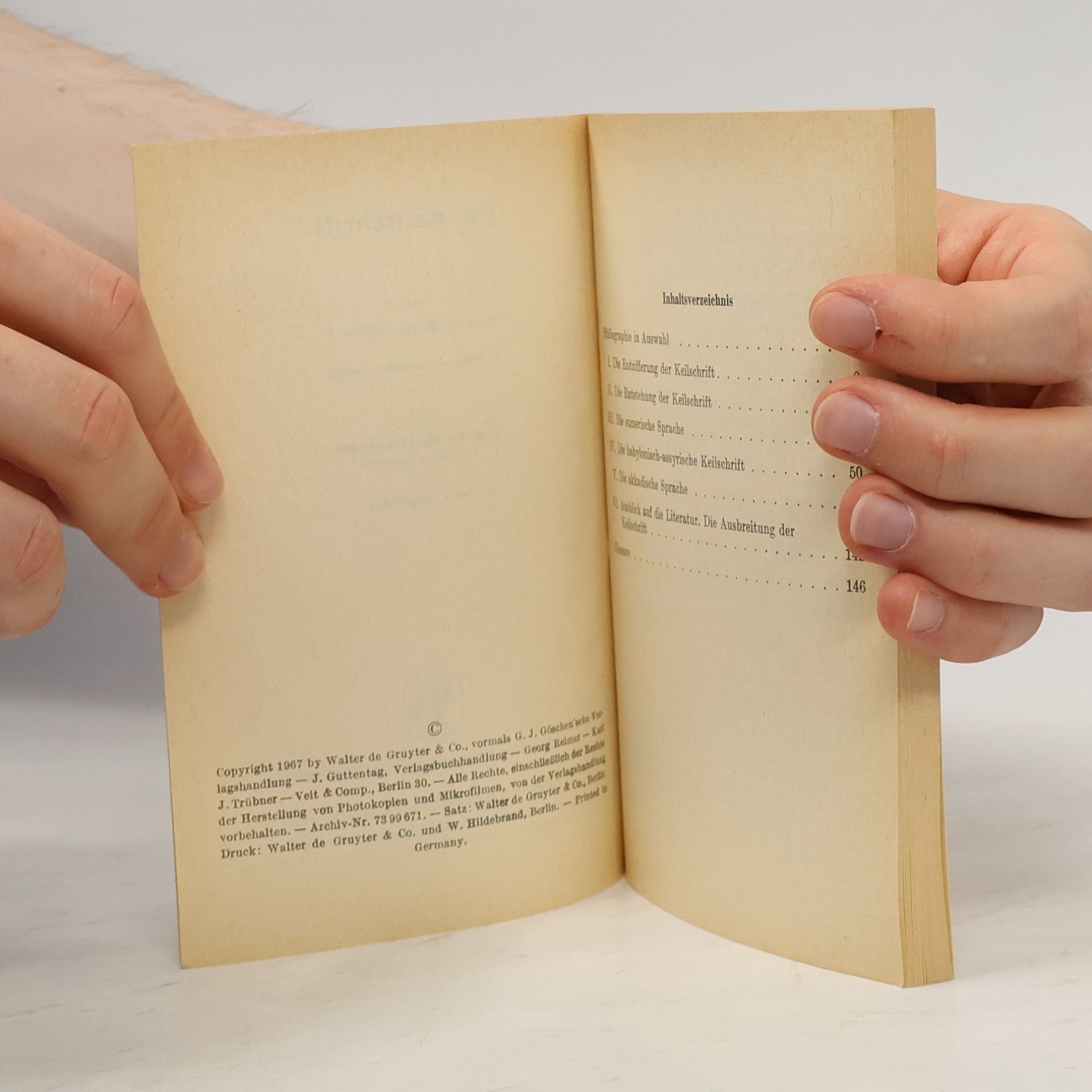 Bruno Meissner Die Keilschrift