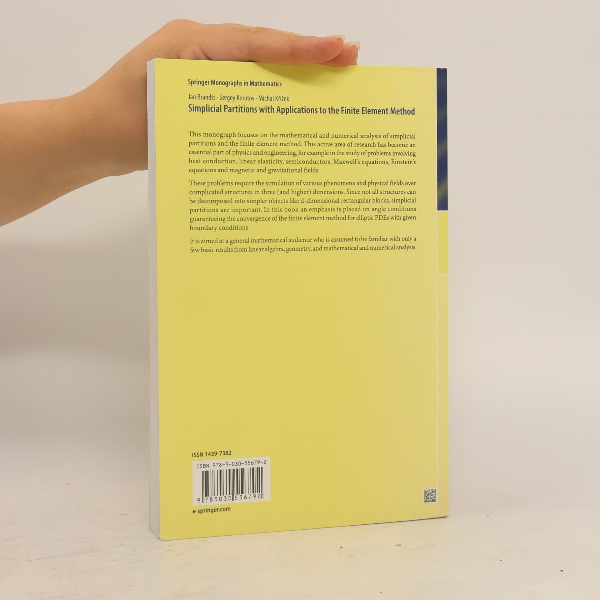 Jan Brandts Springer Monographs in Mathematics: Simplicial Partitions with Applications to the Finite Element Method