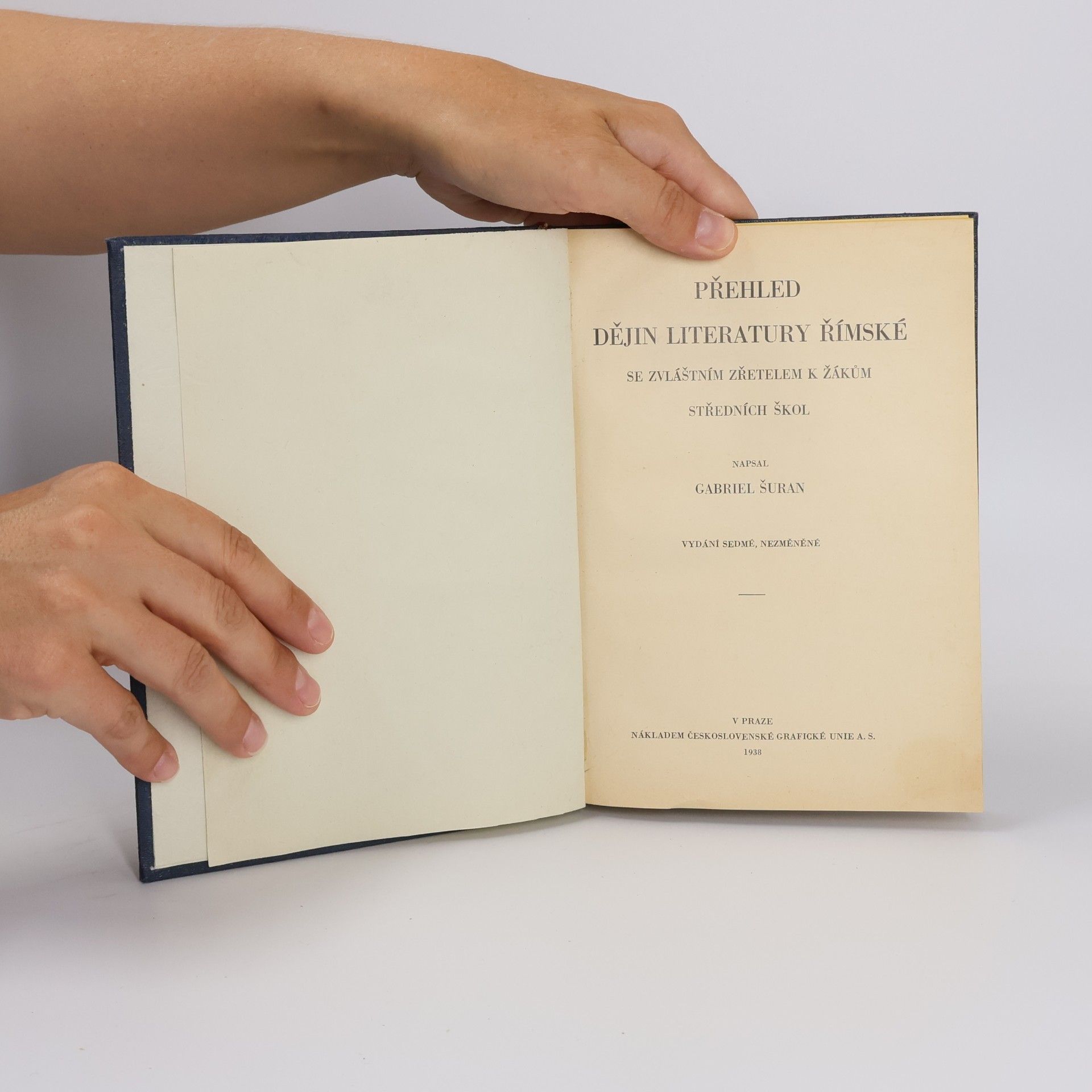 Šuran Gabriel Přehled dějin literatury římské se zvláštním zřetelem k žákům středních škol