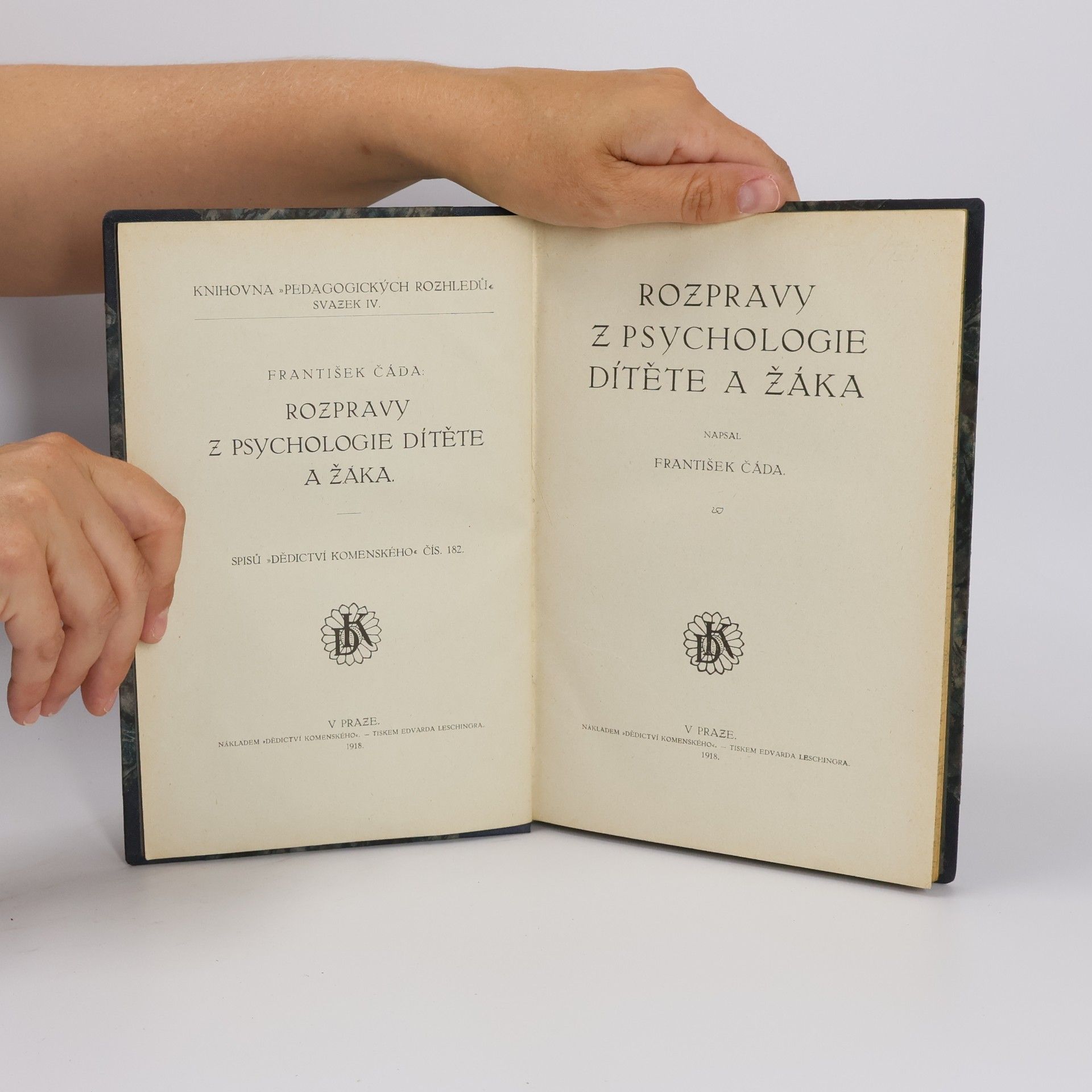 František Čáda Rozpravy z psychologie dítěte a žáka