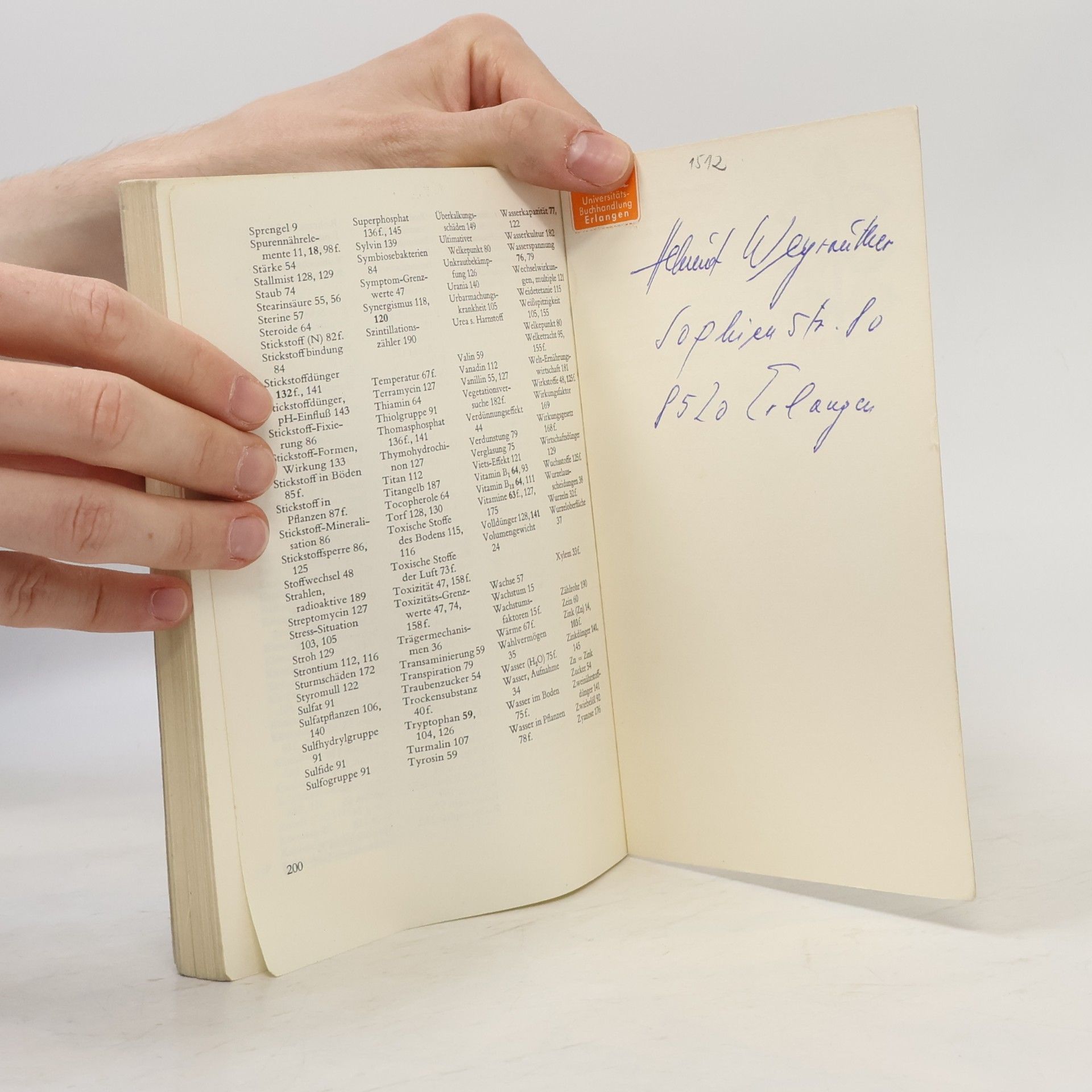Arnold Finck Pflanzenernährung in Stichworten