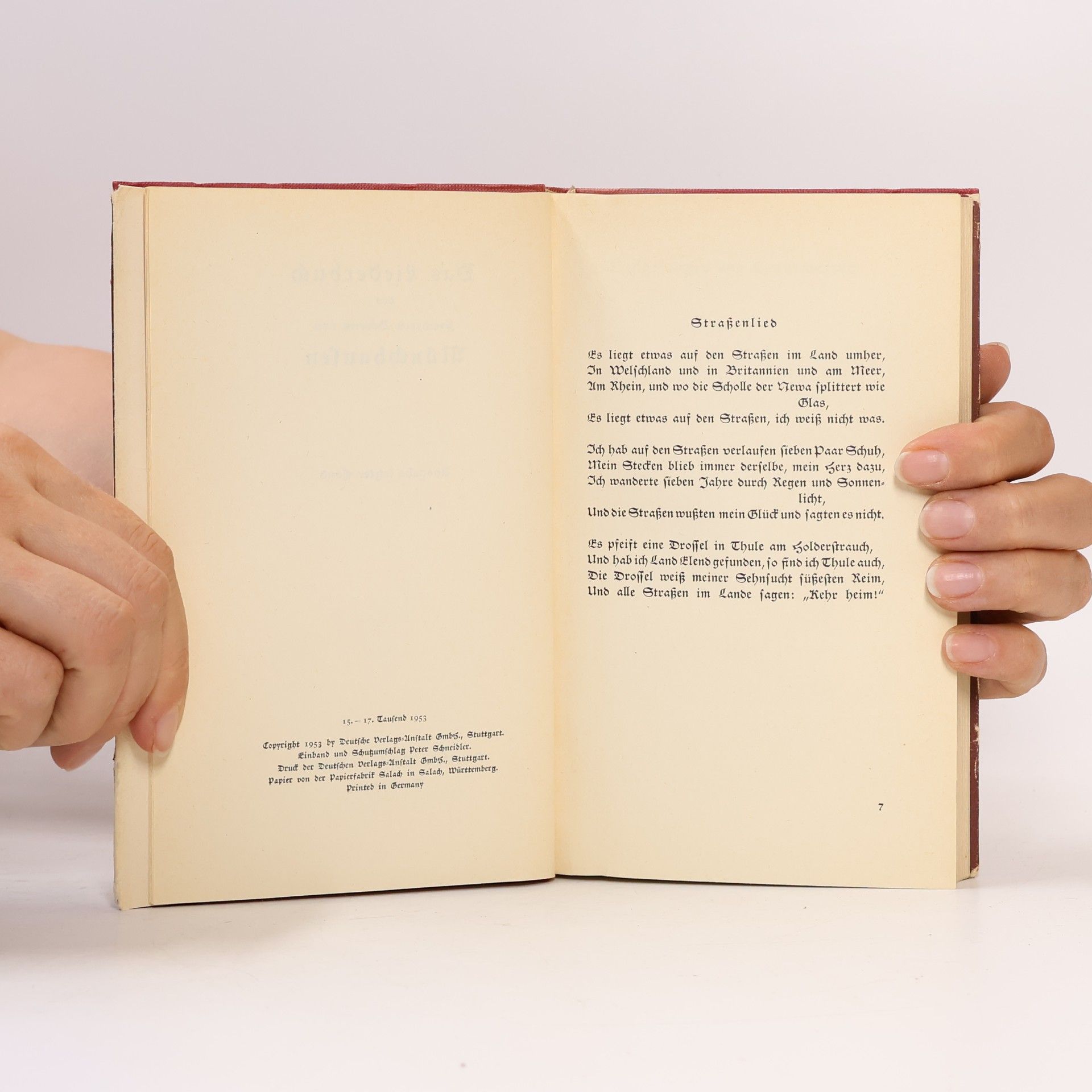 Börries Freiherr von Münchhausen Das Liederbuch