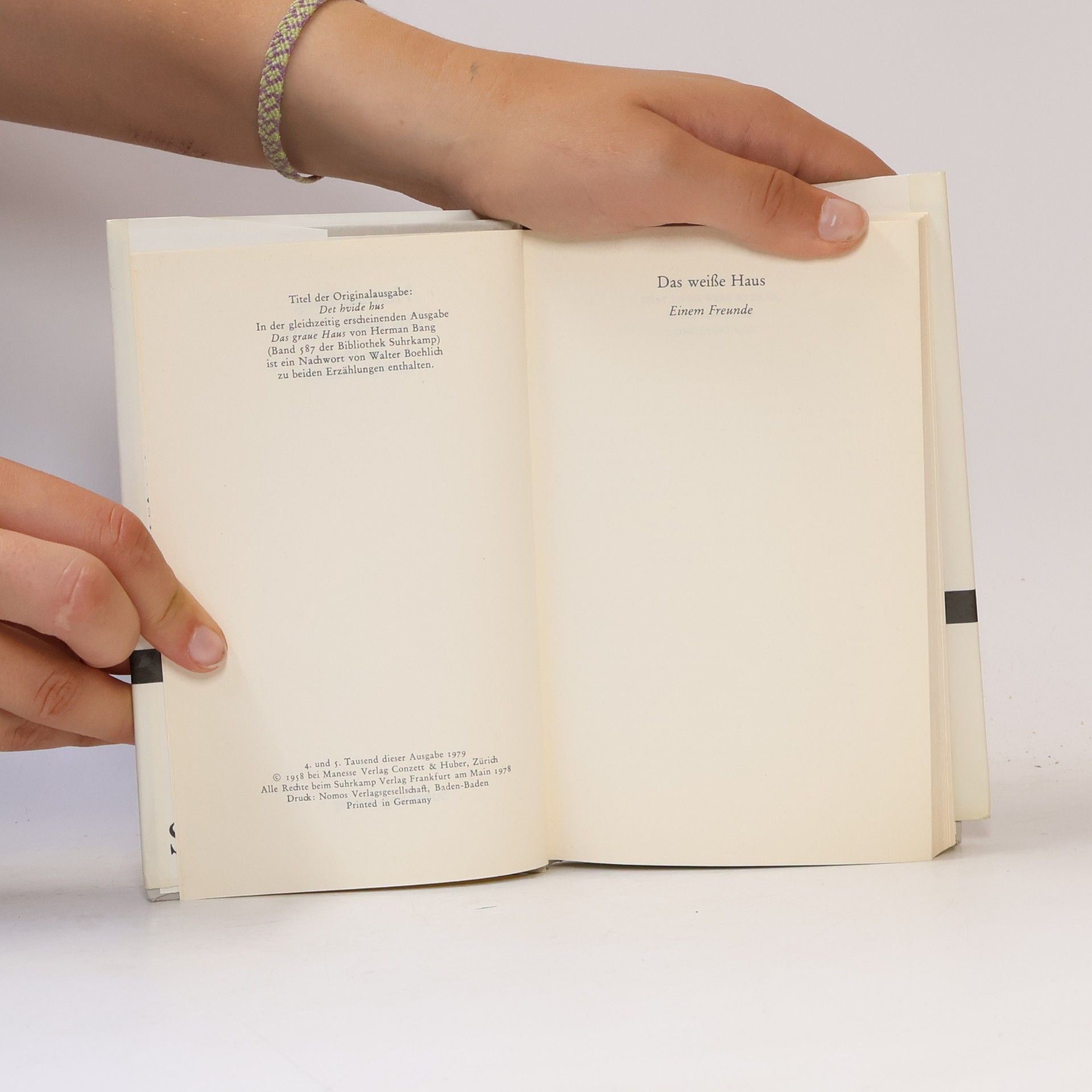 Herman Bang Bibliothek Suhrkamp: Das weisse Haus