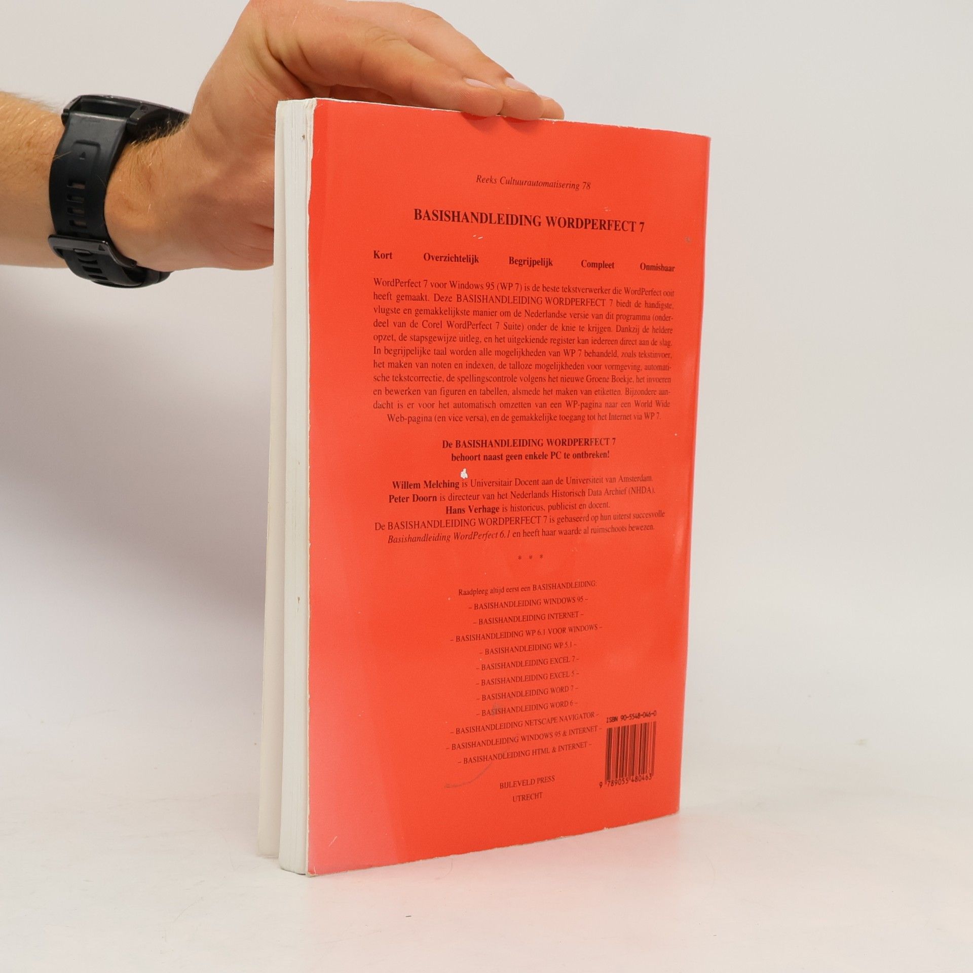 Willem Frederik Bernard Melching Basishandleiding WordPerfect 7