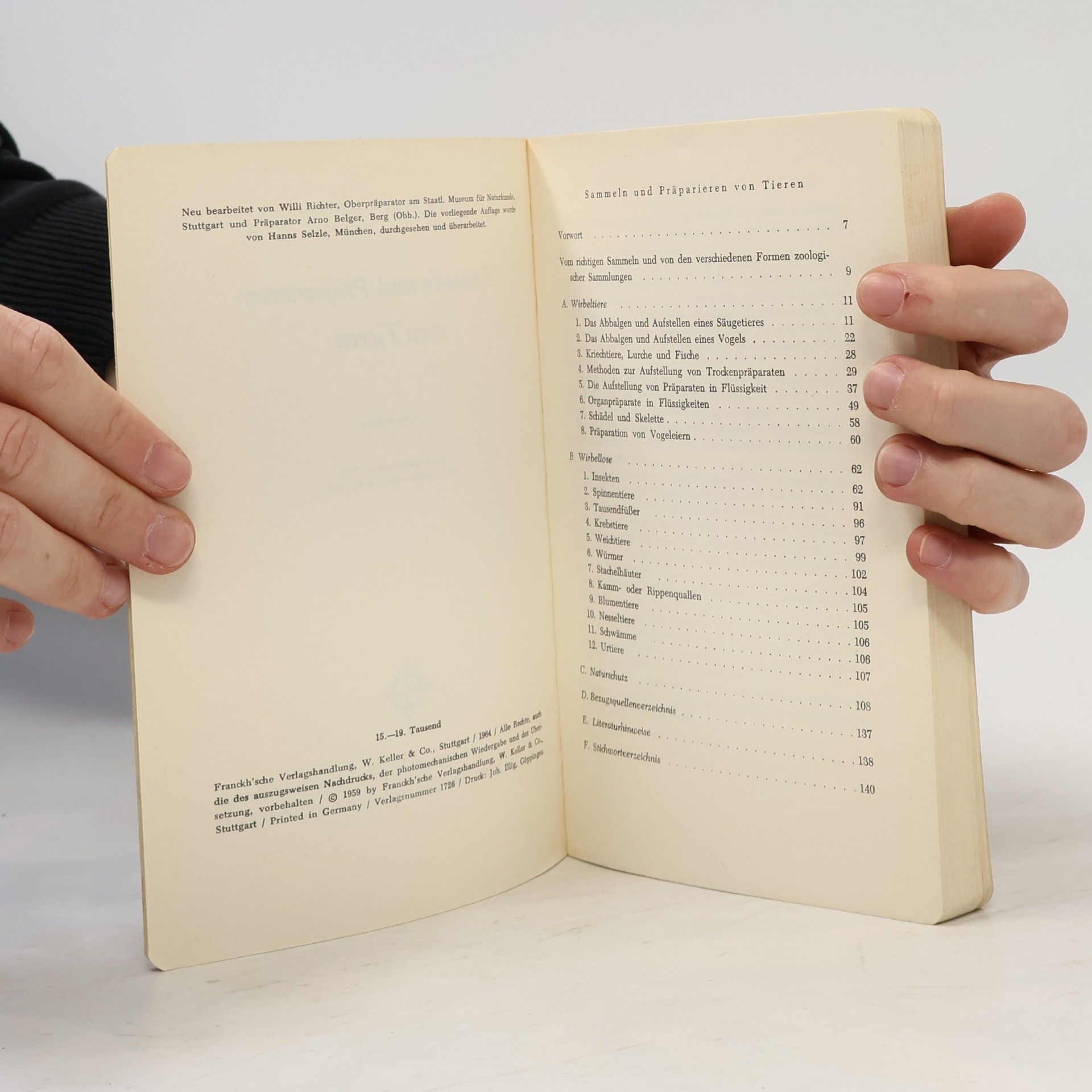 Georg Stehli Sammeln und Präparieren von Tieren