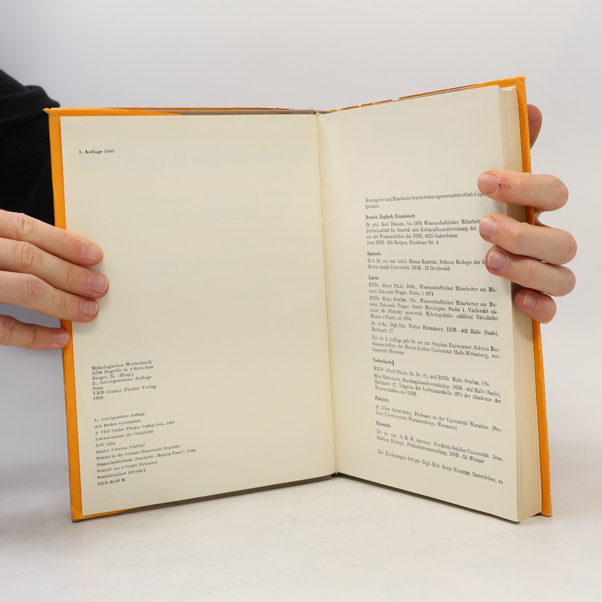 Karl Berger Mykologisches Wörterbuch. Mycological Dictionary in 8 Languages