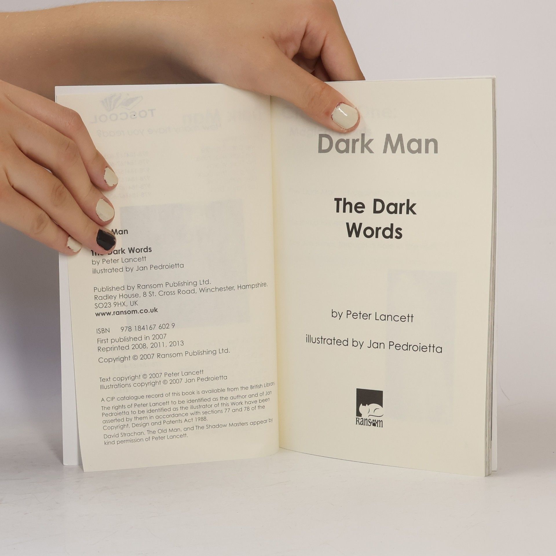 Peter Lancett Dark Man: The Dark Words