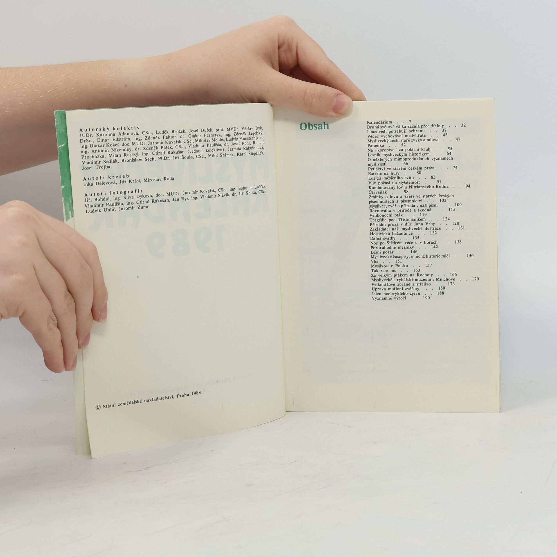 Various authors Myslivecký kalendář 1989