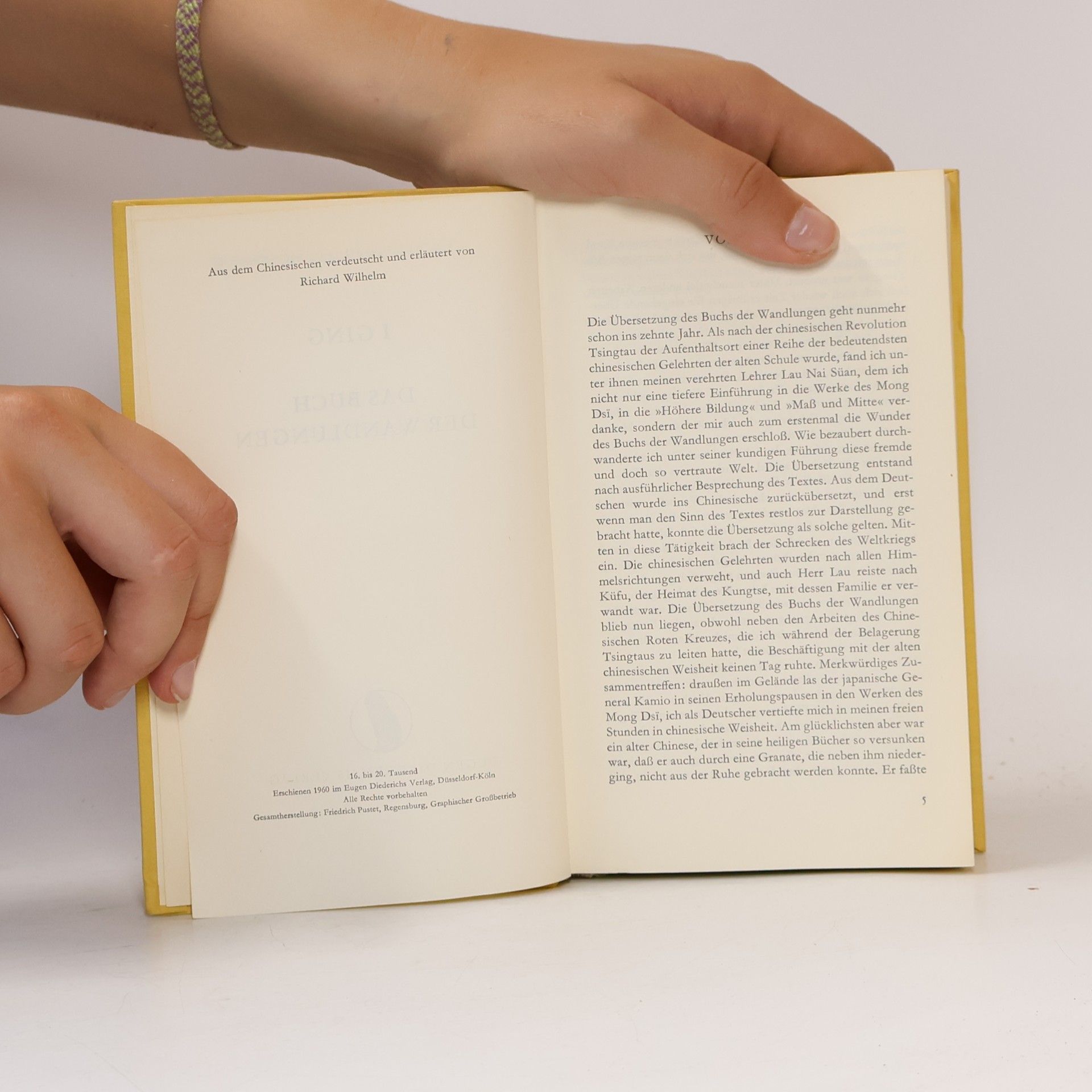 Richard Wilhelm I Ging: Das Buch der Wandlungen