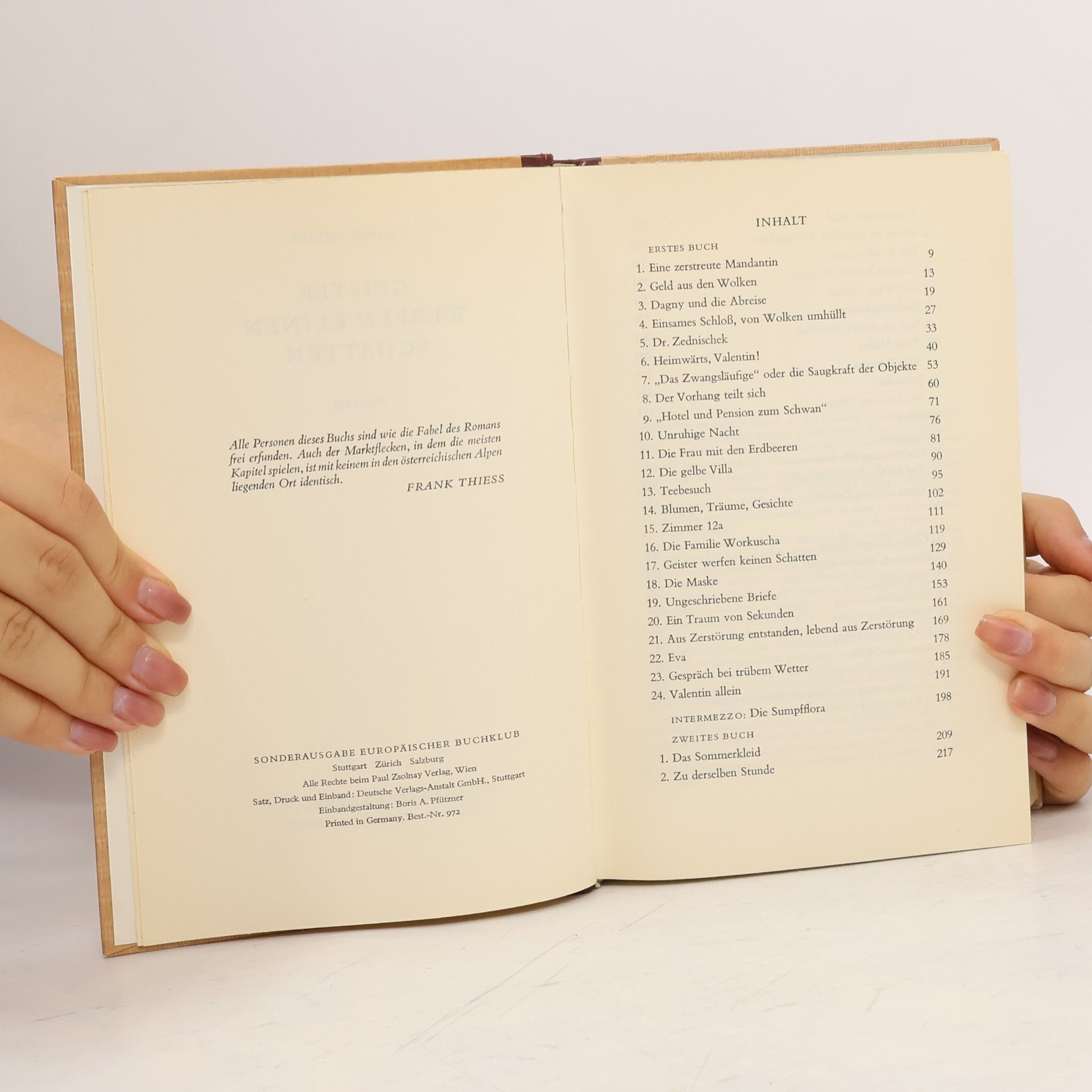 Frank Thiess Geister werfen keinen Schatten