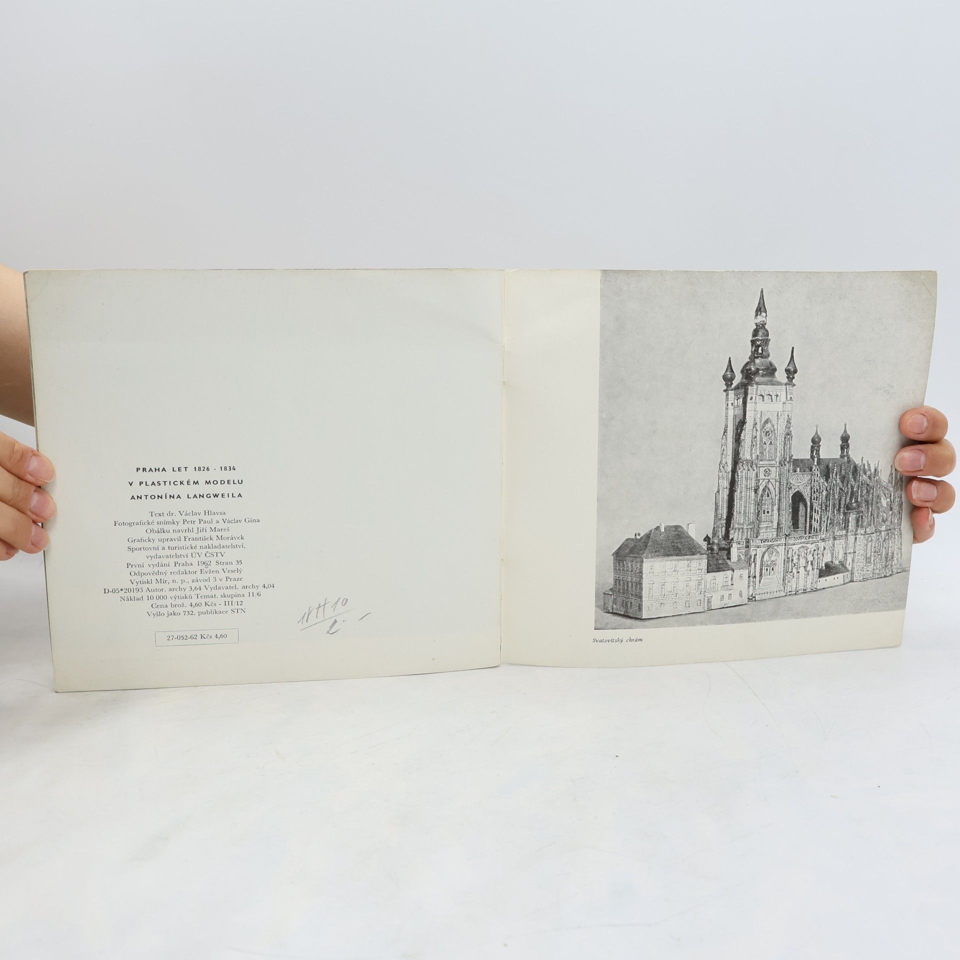 Václav Hlavsa Praha let 1826-1834 v plastickém modelu Antonína Langweila