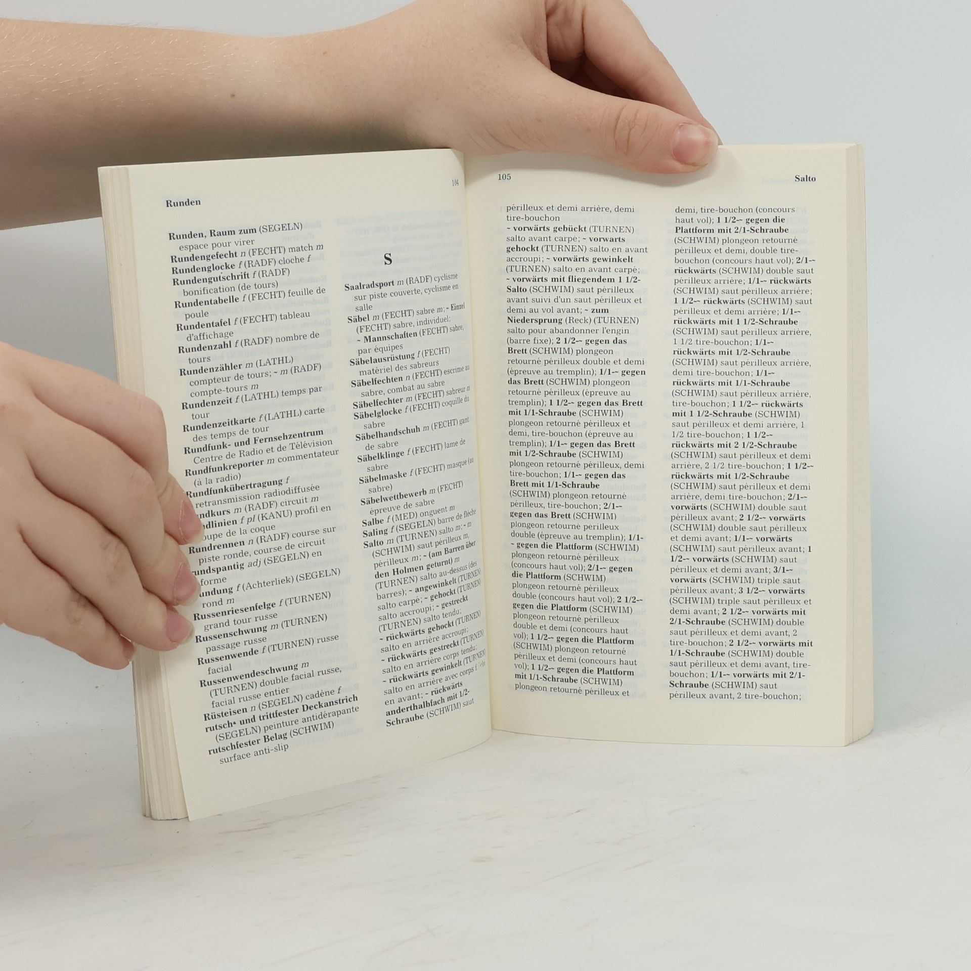 Wörterbuch des Sports. Deutsch-Französisch, Französisch-Deutsch.