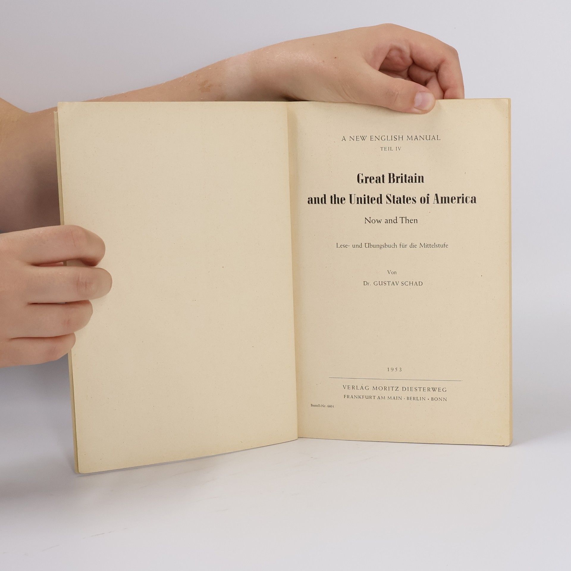 Gustav Schad Great Britain and the United States of America