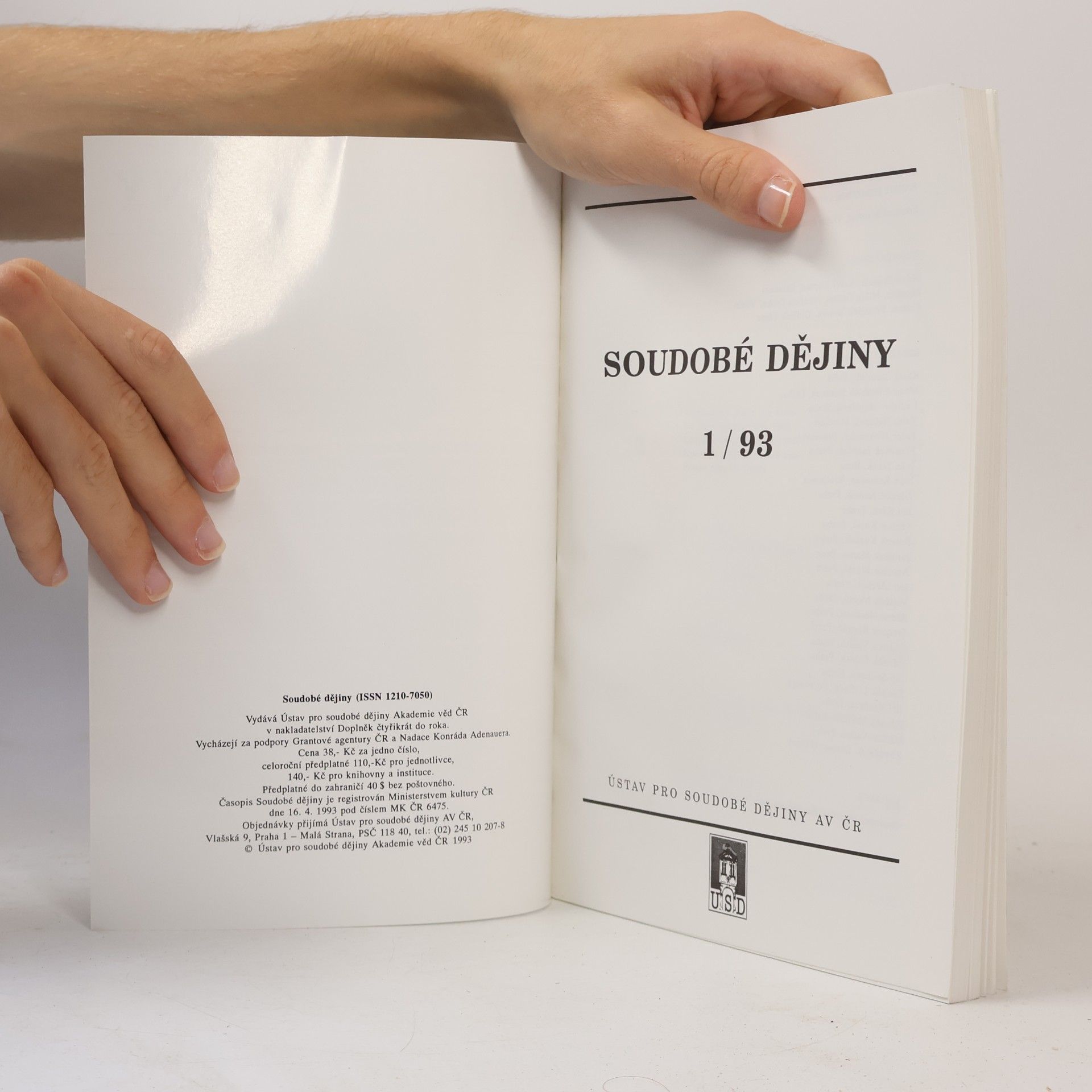 Kolektiv autorů Soudobé dějiny 1/93