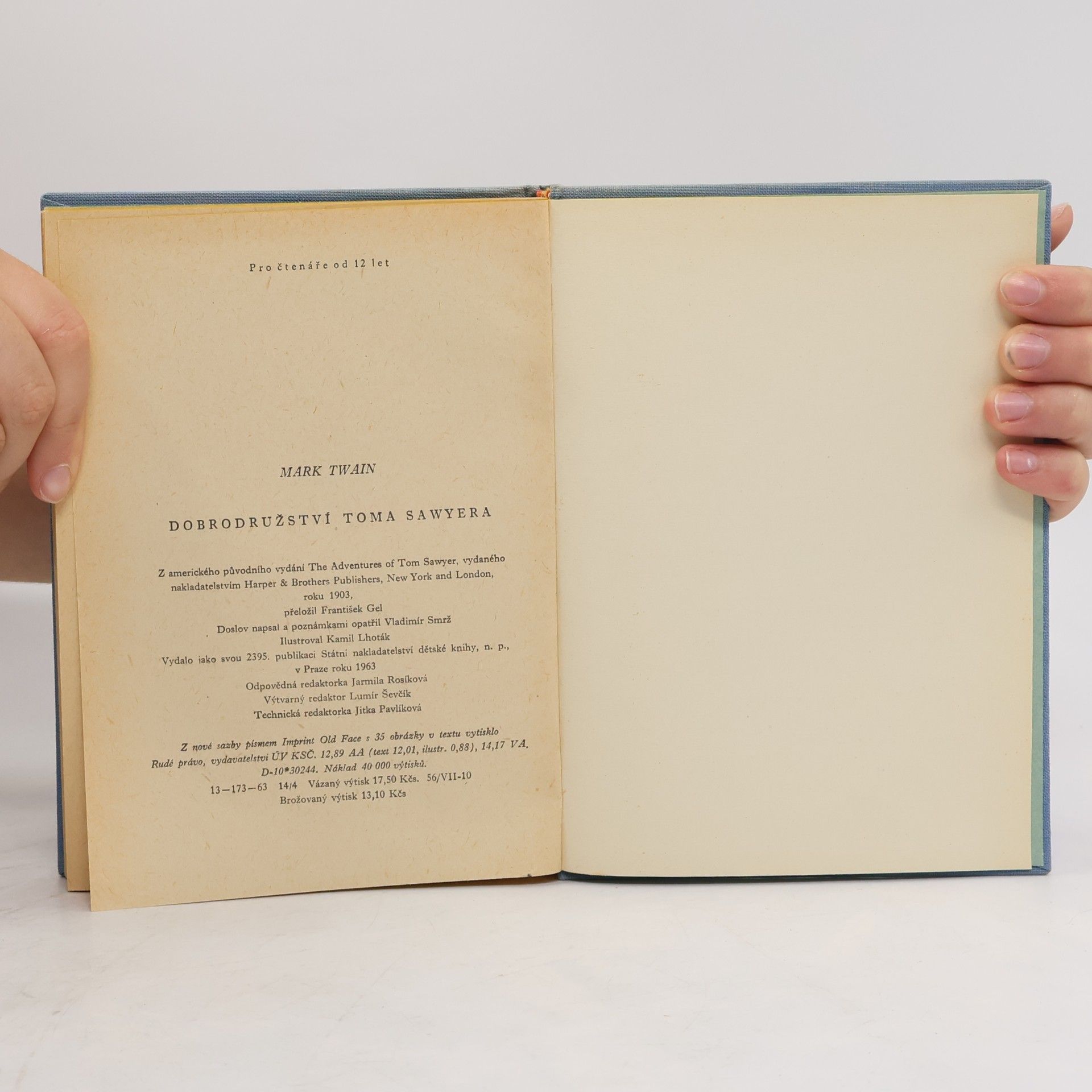Mark Twain Dobrodružství Toma Sawyera