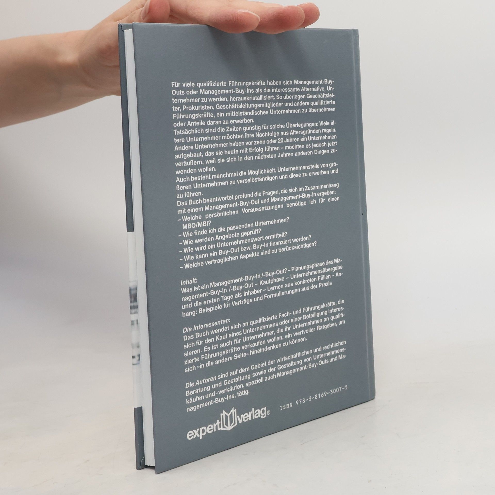Andreas Sattler Unternehmenskauf und Anteilserwerb durch Management-Buy-Out, -Buy-In
