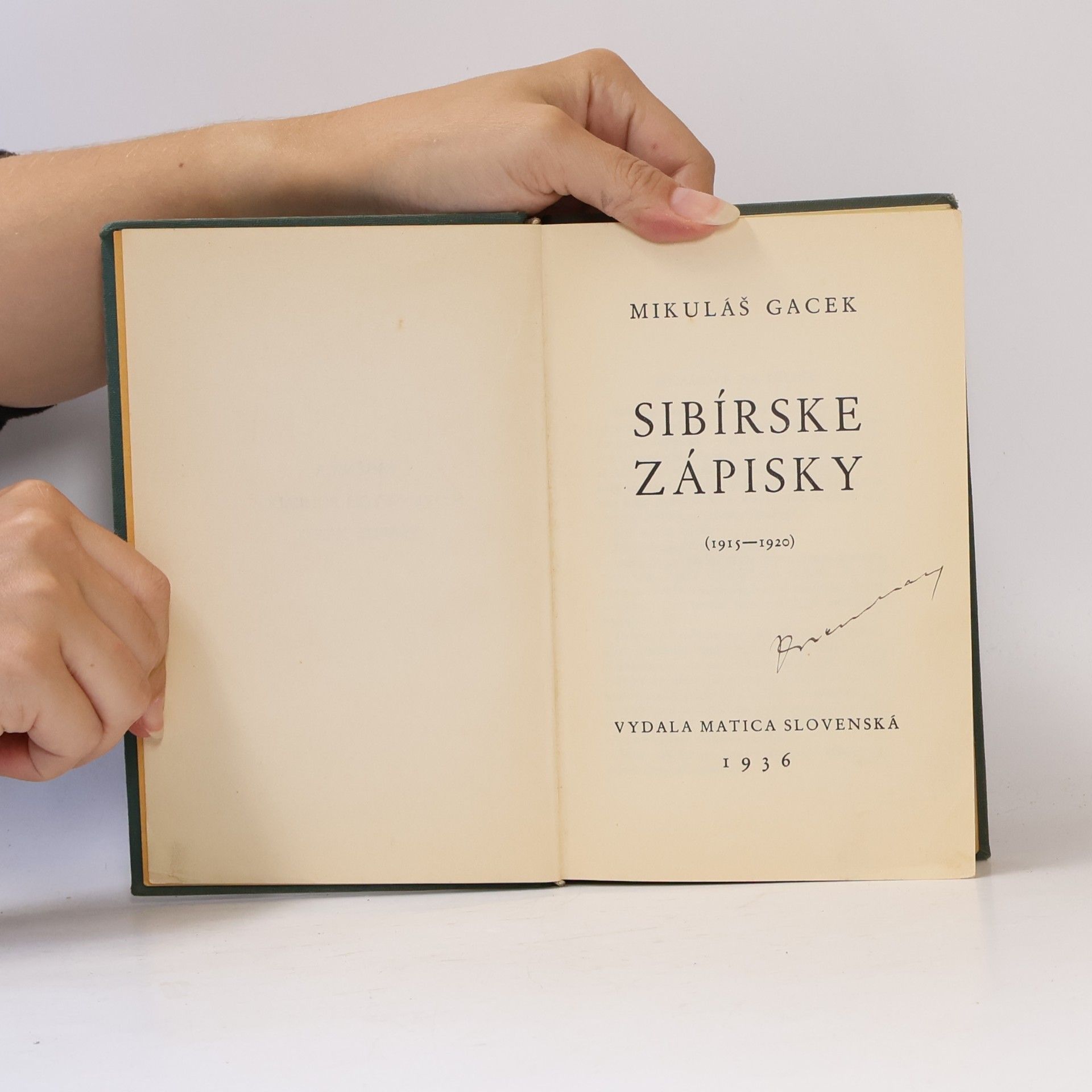 Mikuláš Gacek Sibírske zápisky (1915-1920)