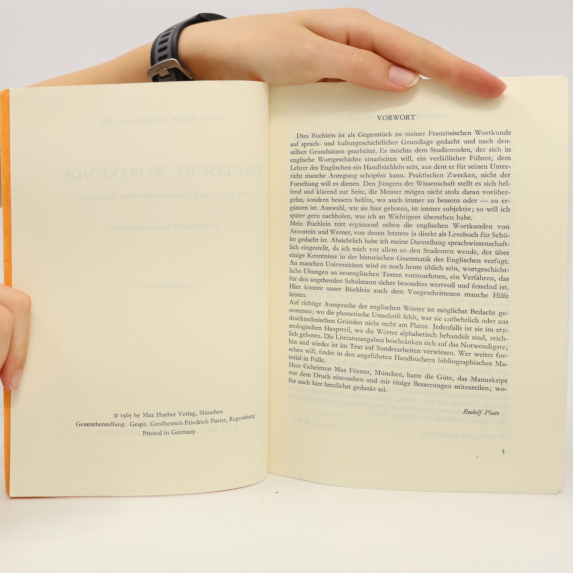 Rudolf Plate Englische Wortkunde