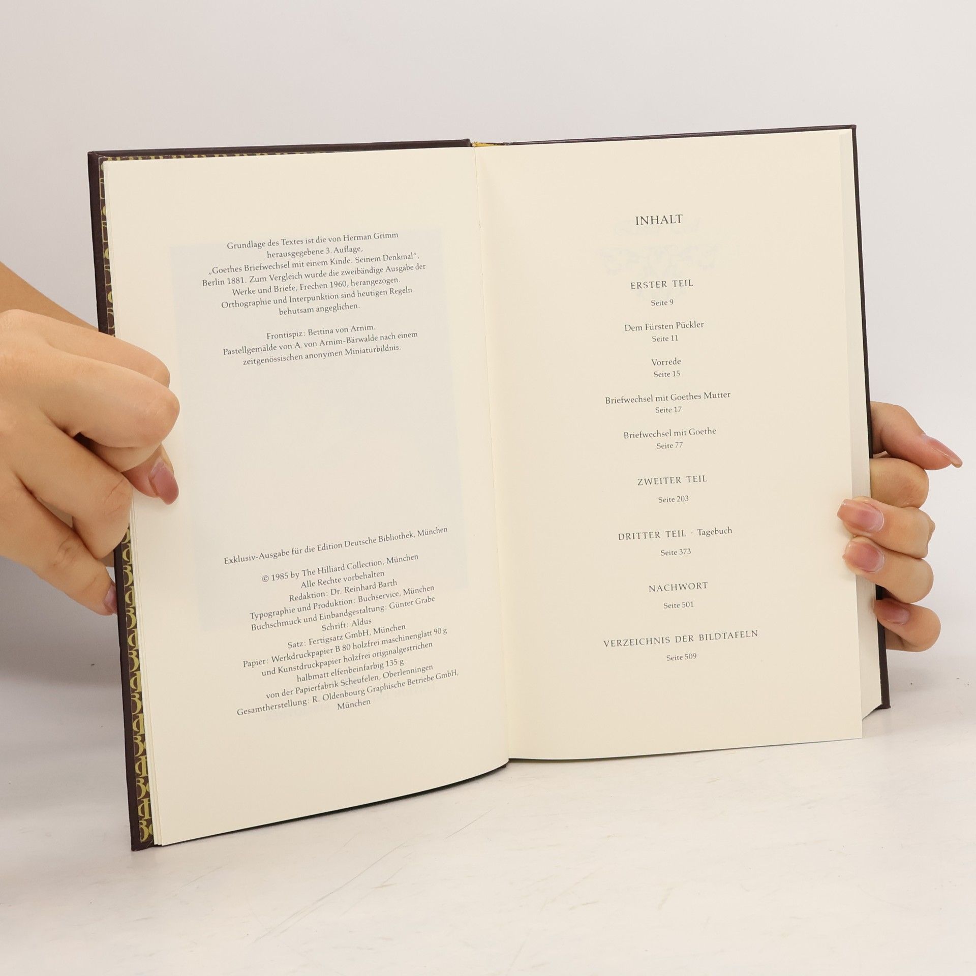 Bettina von Arnim Goethes Briefwechsel mit einem Kinde