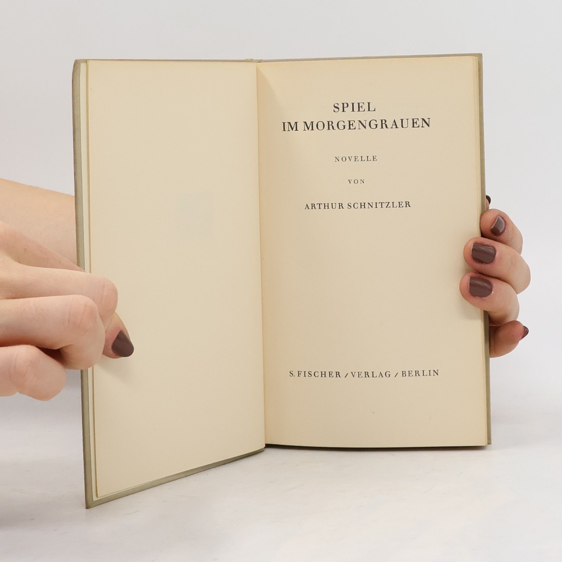 Arthur Schnitzler Spiel im Morgengrauen