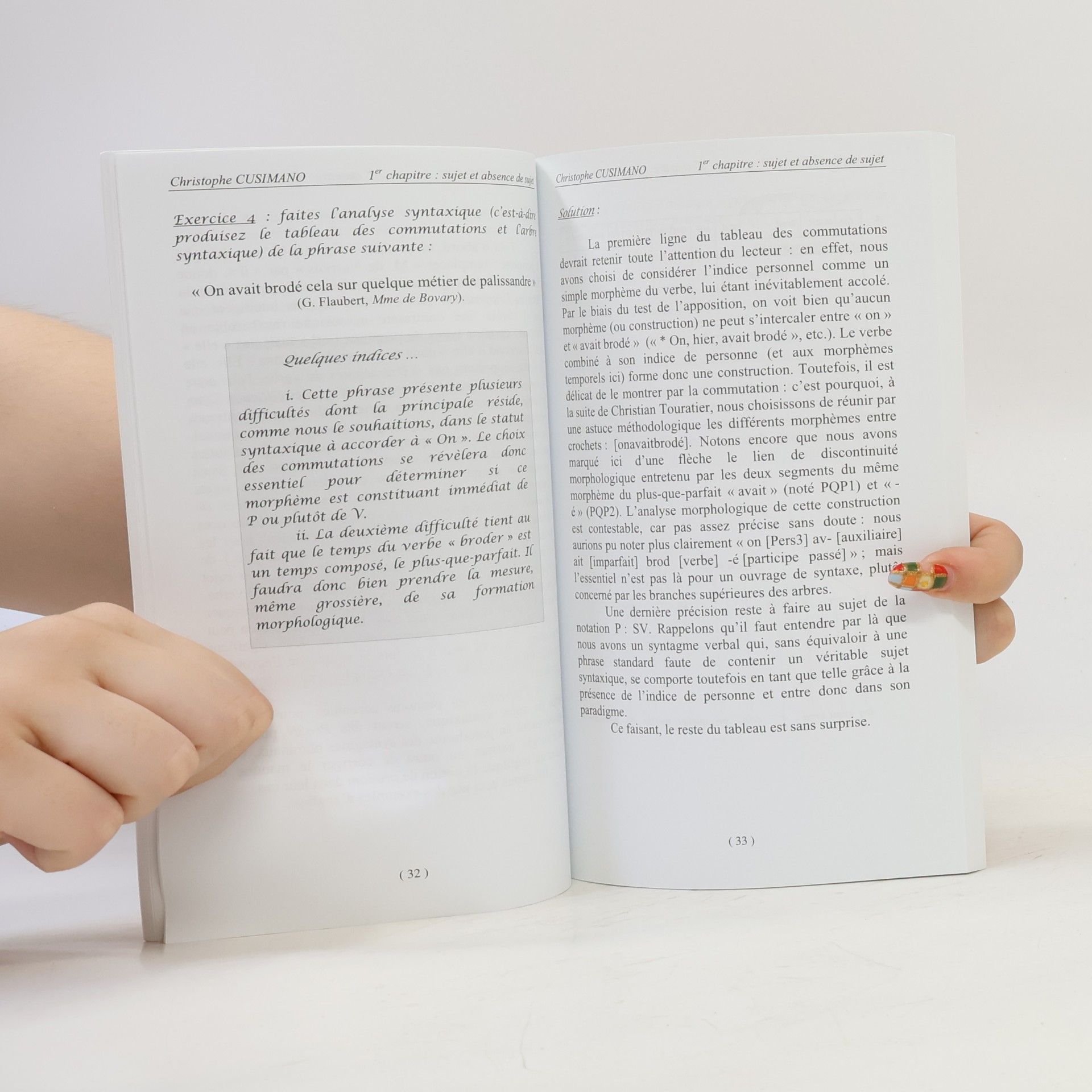 Christophe Cusimano Cahier pratique de syntaxe française