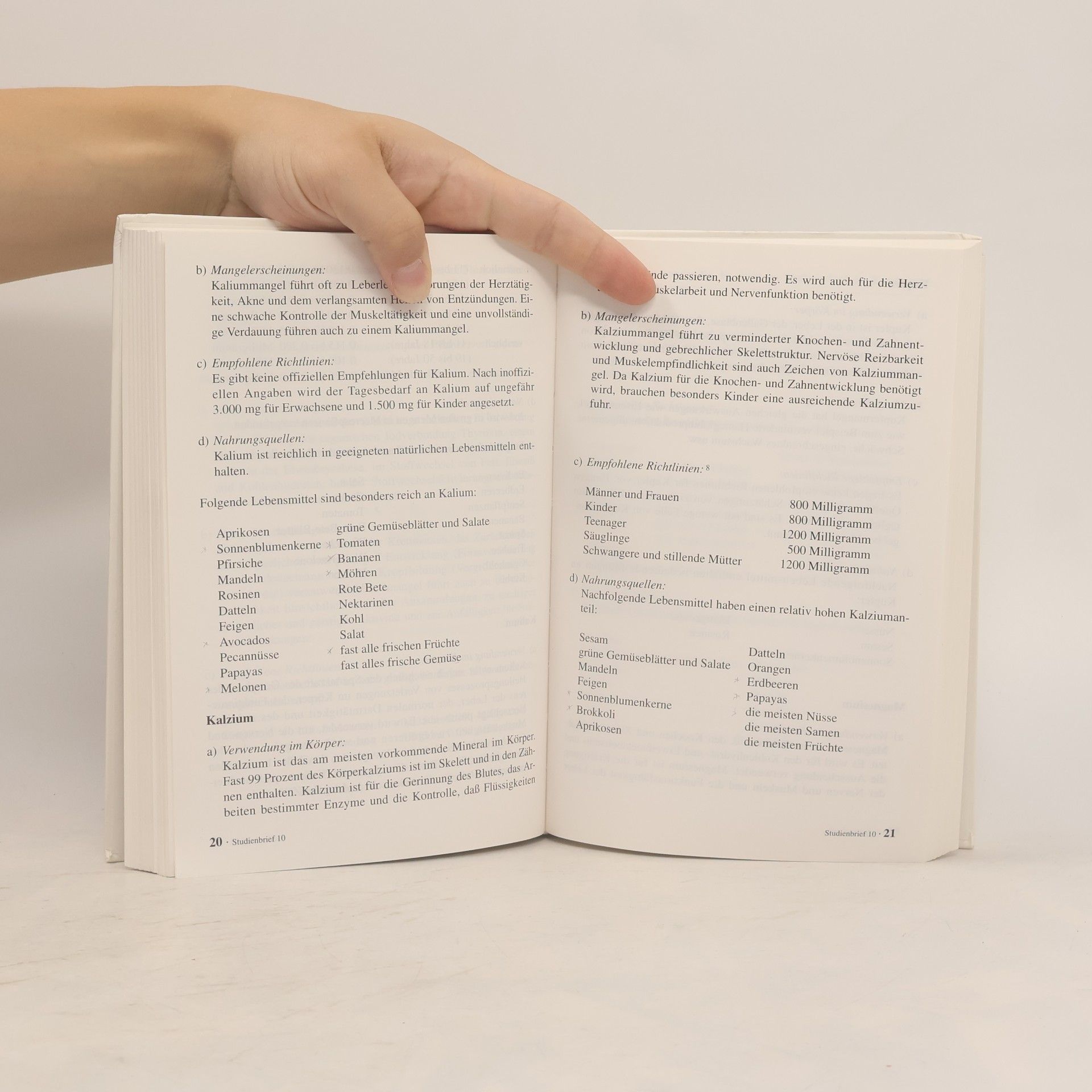 Autorenkollektiv Studienreihe für Gesundheits Praktiker II. Ernährungsgrundlagen