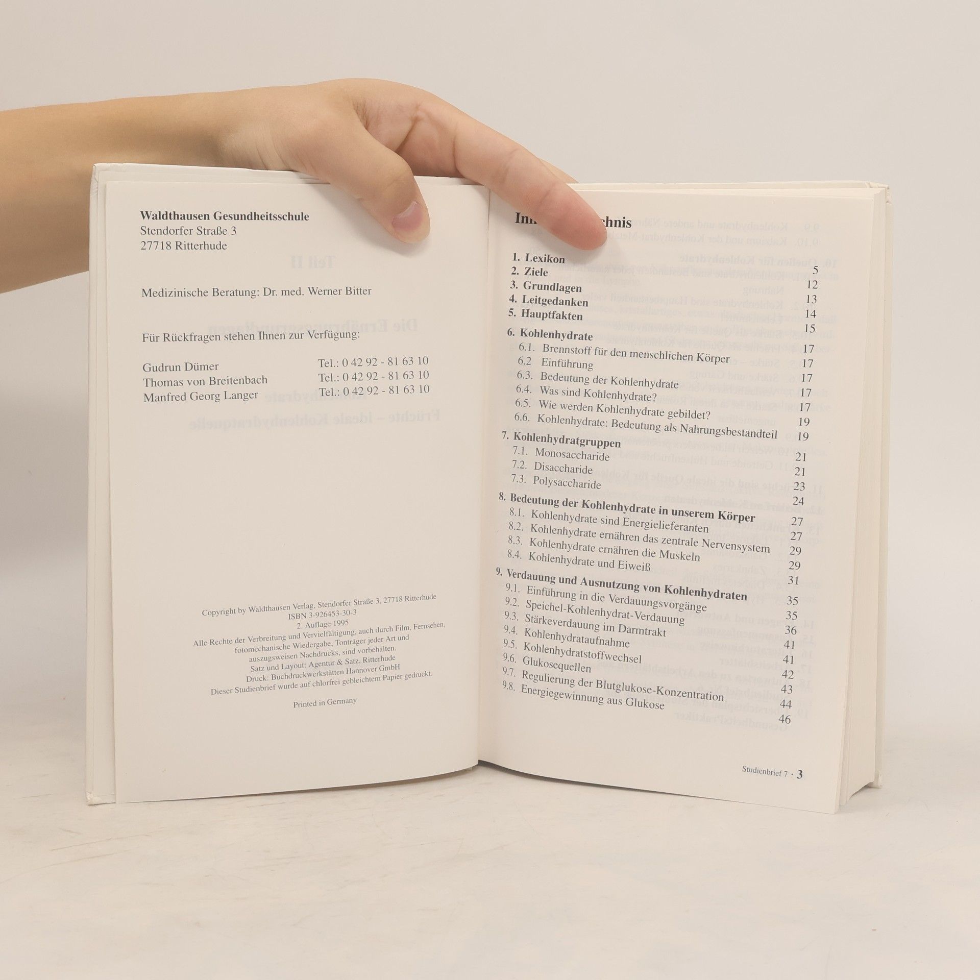 Autorenkollektiv Studienreihe für Gesundheits Praktiker II. Ernährungsgrundlagen
