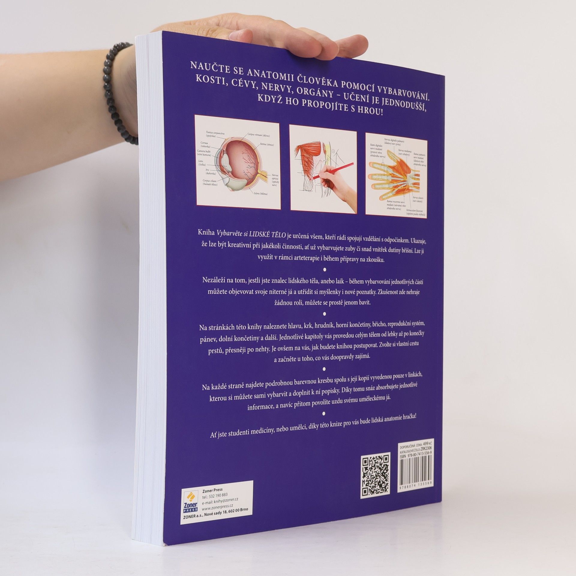 Evelína Kovácsová Vybarvěte si lidské tělo : anatomie - 215 ilustrací s popisky