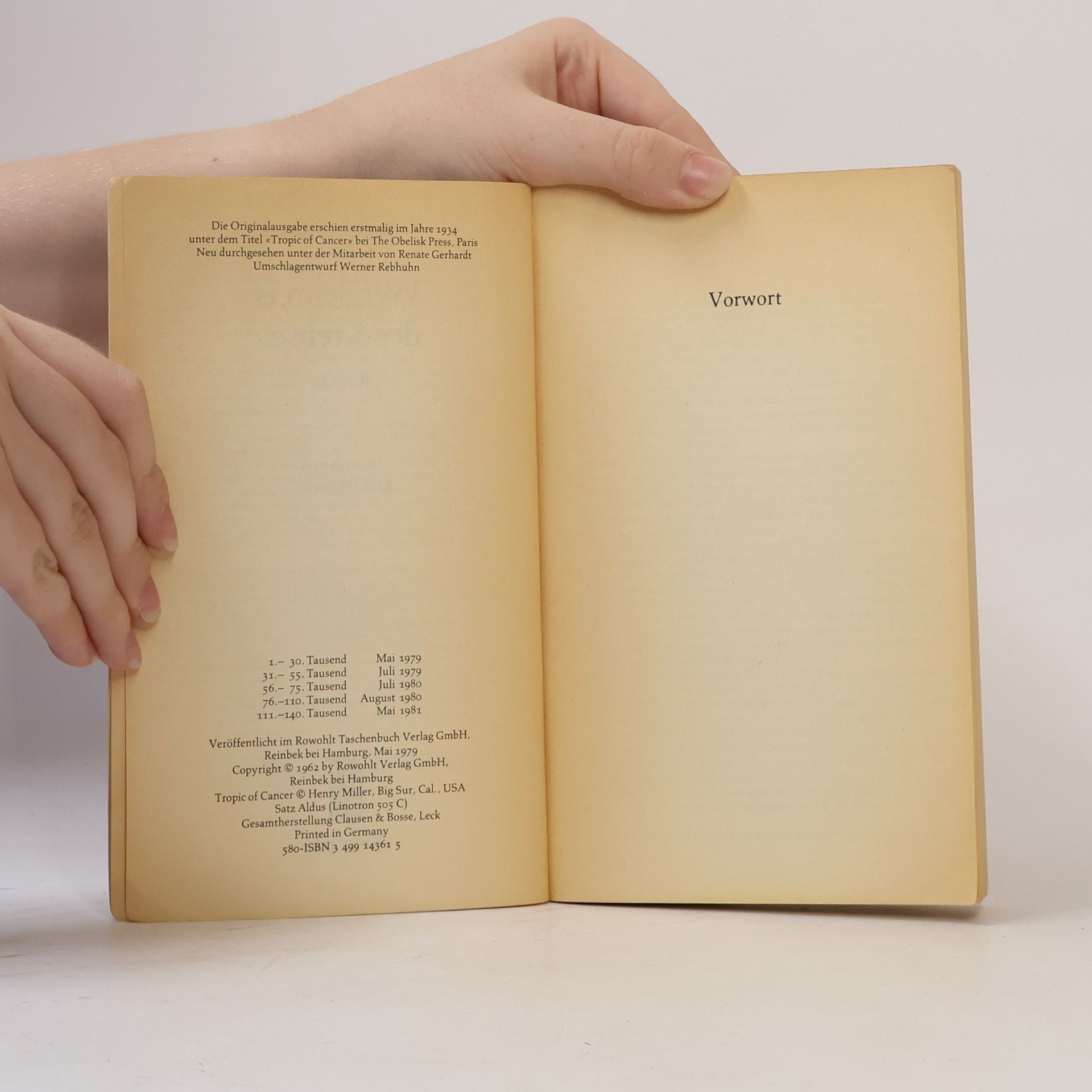 Henry Miller Wendekreis des Steinbocks