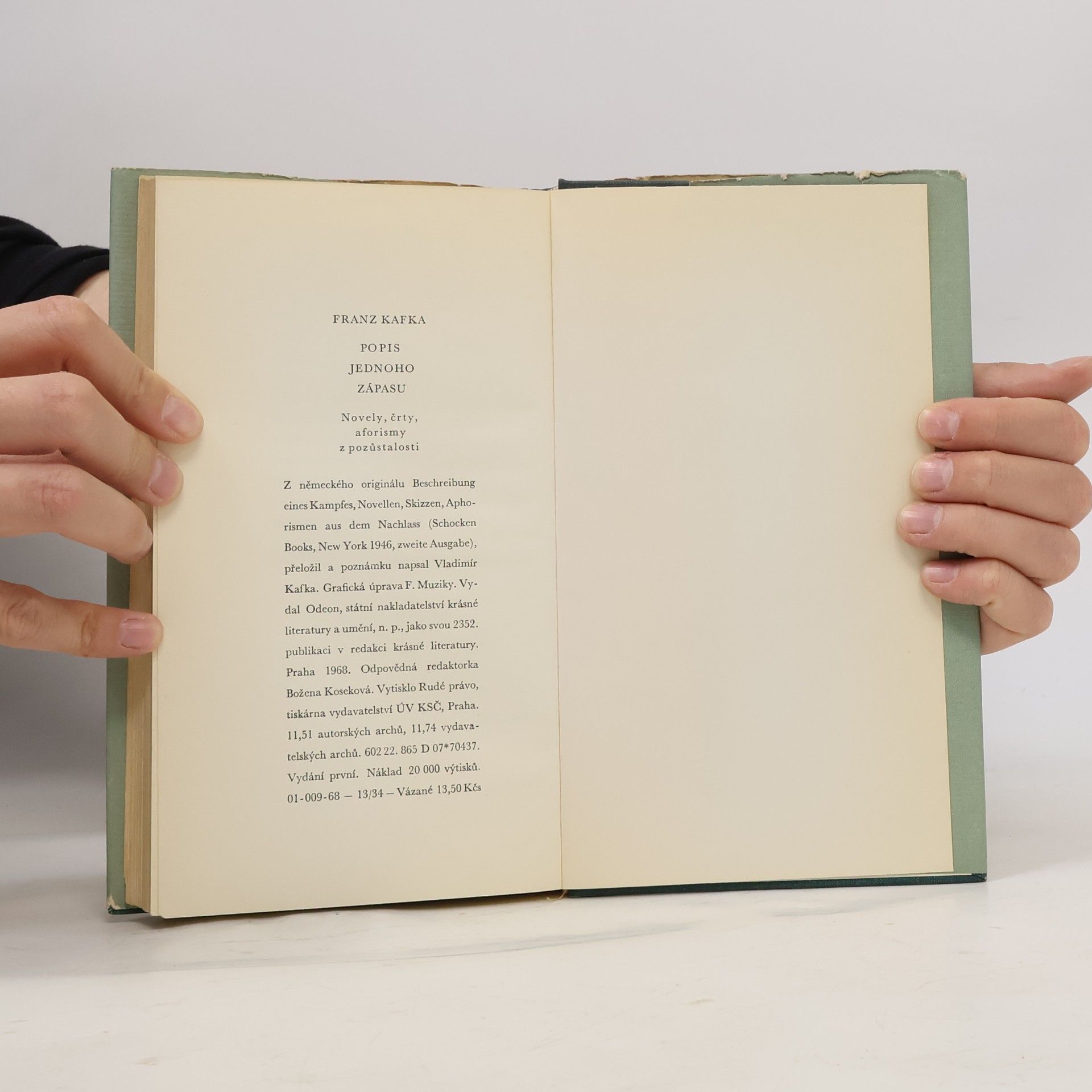Franz Kafka Popis jednoho zápasu