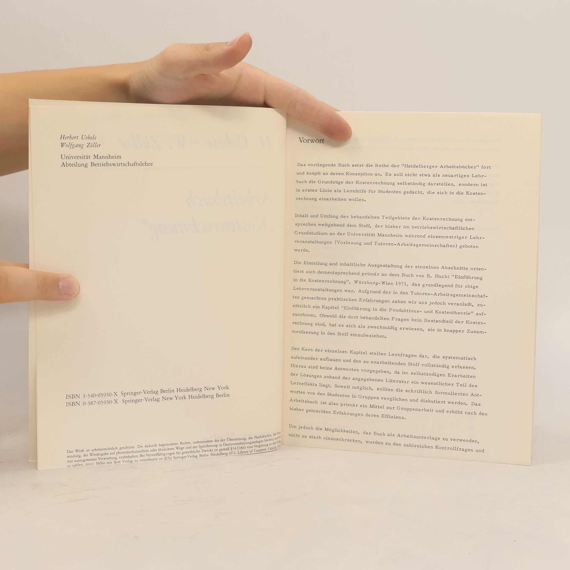 Wolfgang Zöller Heidelberger Arbeitsbücher - 6: Arbeitsbuch „Kostenrechnung”
