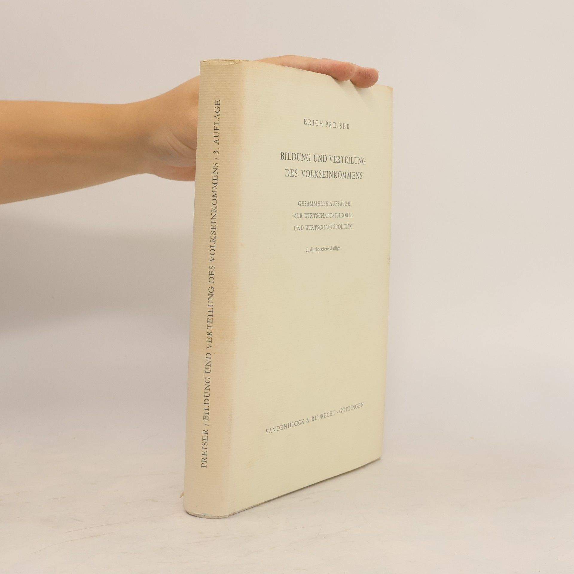 Erich Preiser Bildung und Verteilung des Volkseinkommens
