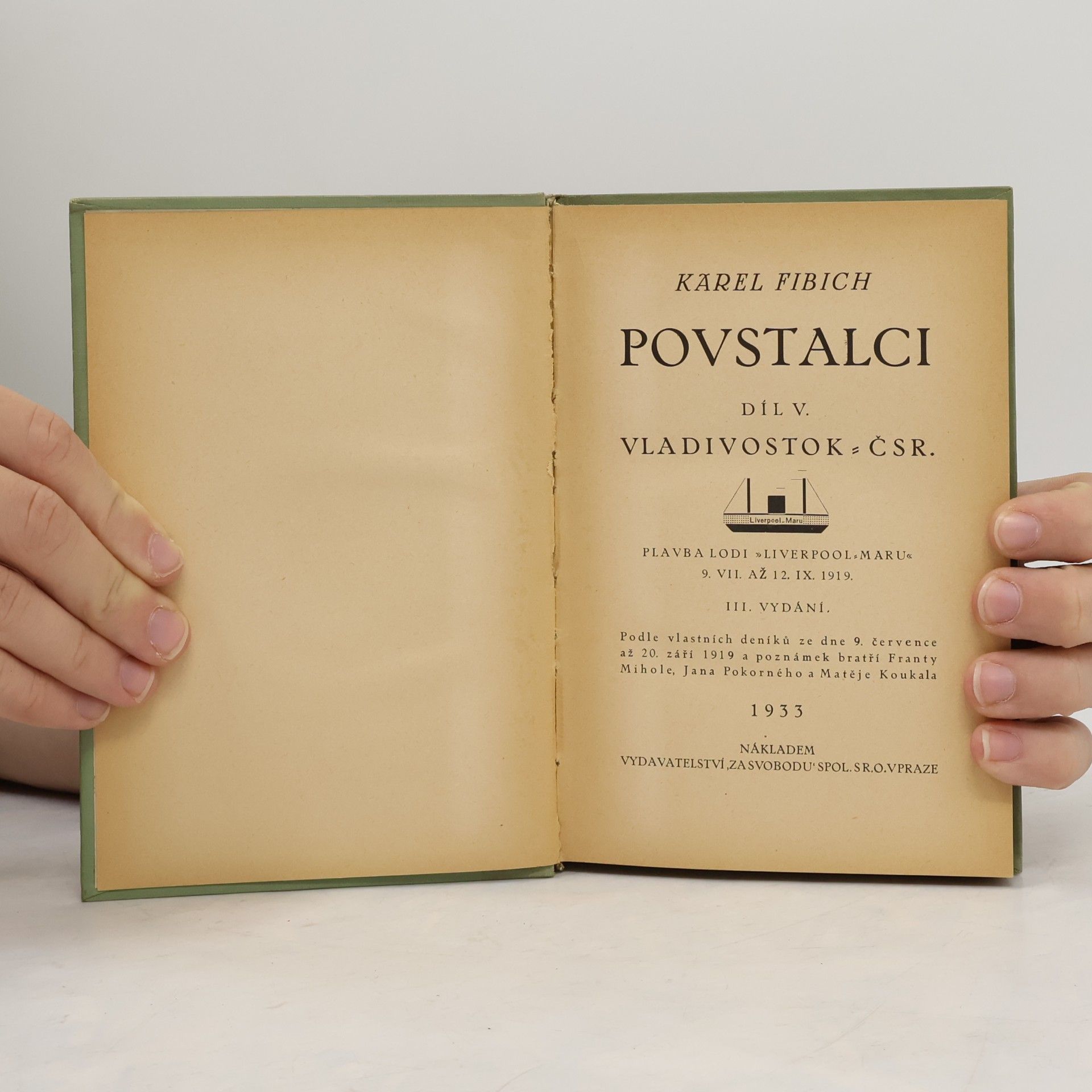 Karel Fibich Povstalci V. Vladivostok = ČSR