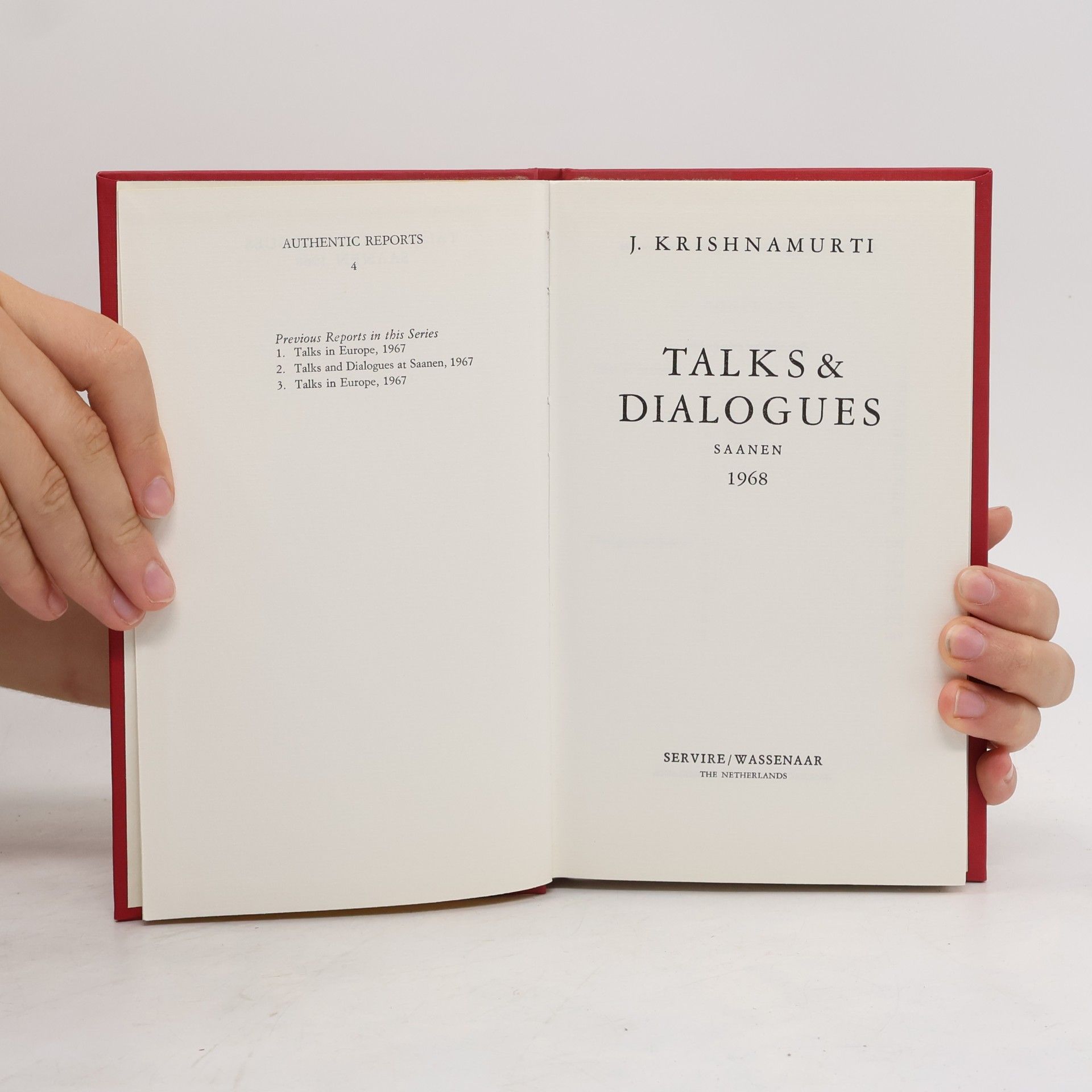 J. Krishnamurti Talks and Dialogues