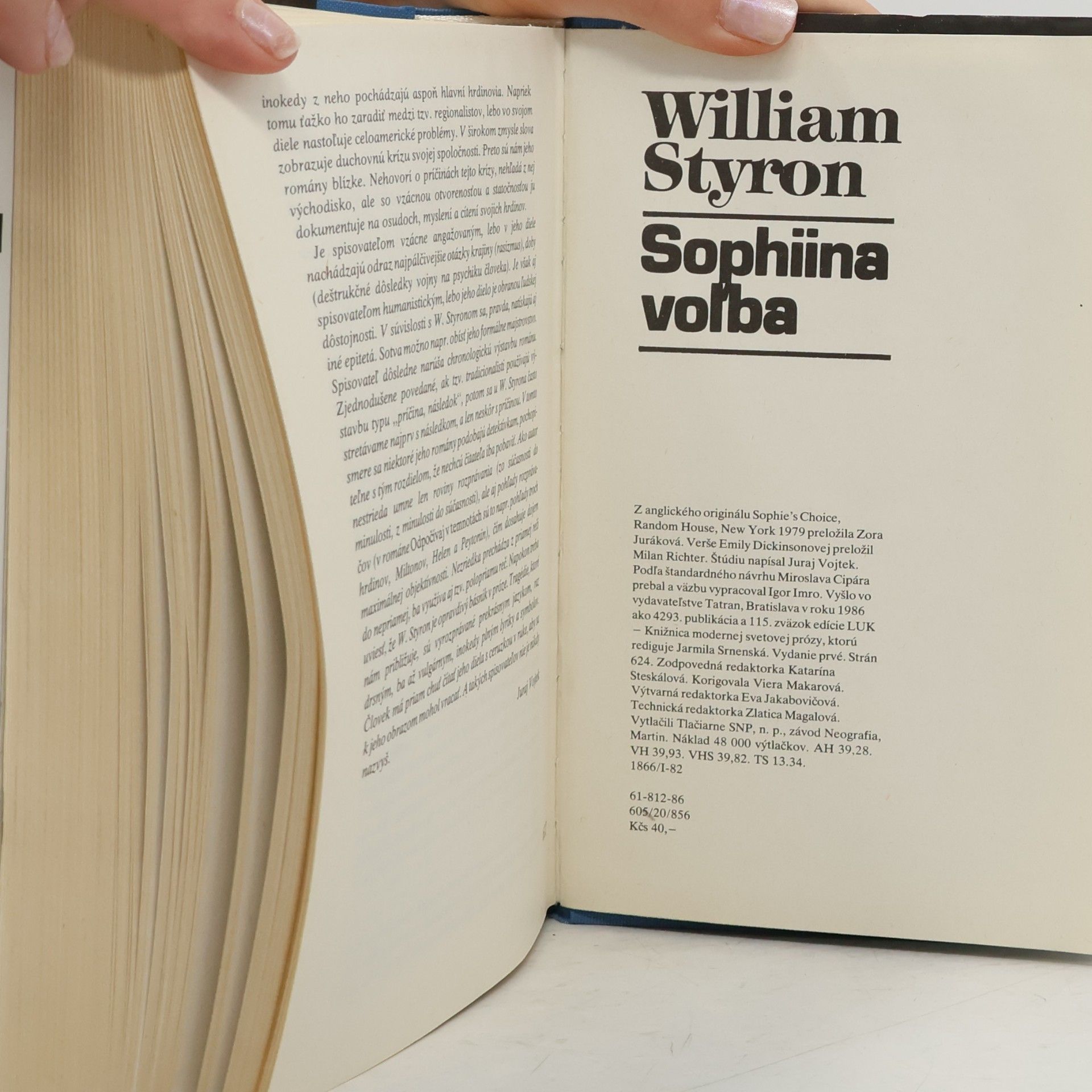 William Styron Sophiina voľba
