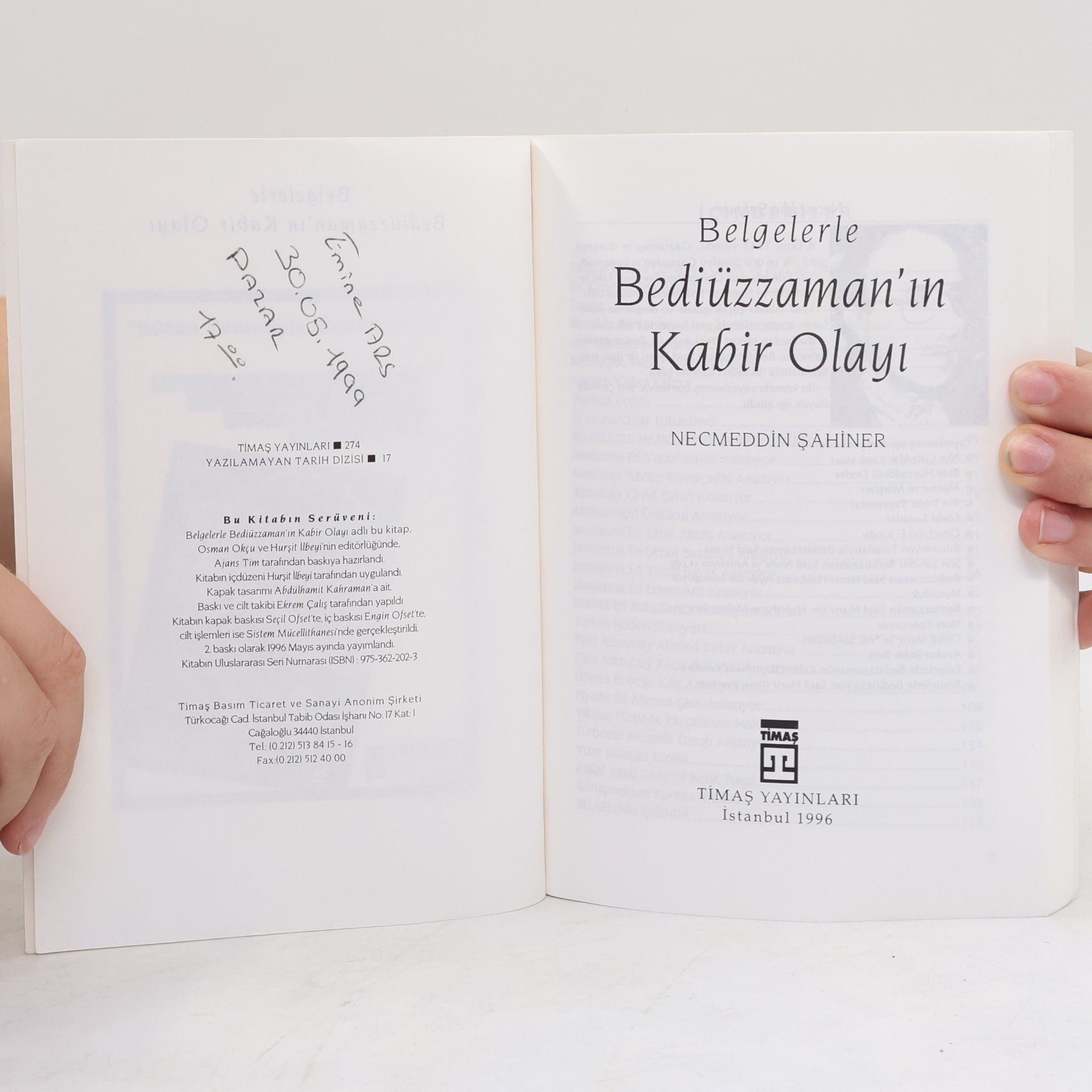 Necmeddin Şabiner Belgelerle Bediüzzaman'ın Kabir Olayı - 2. Baskı