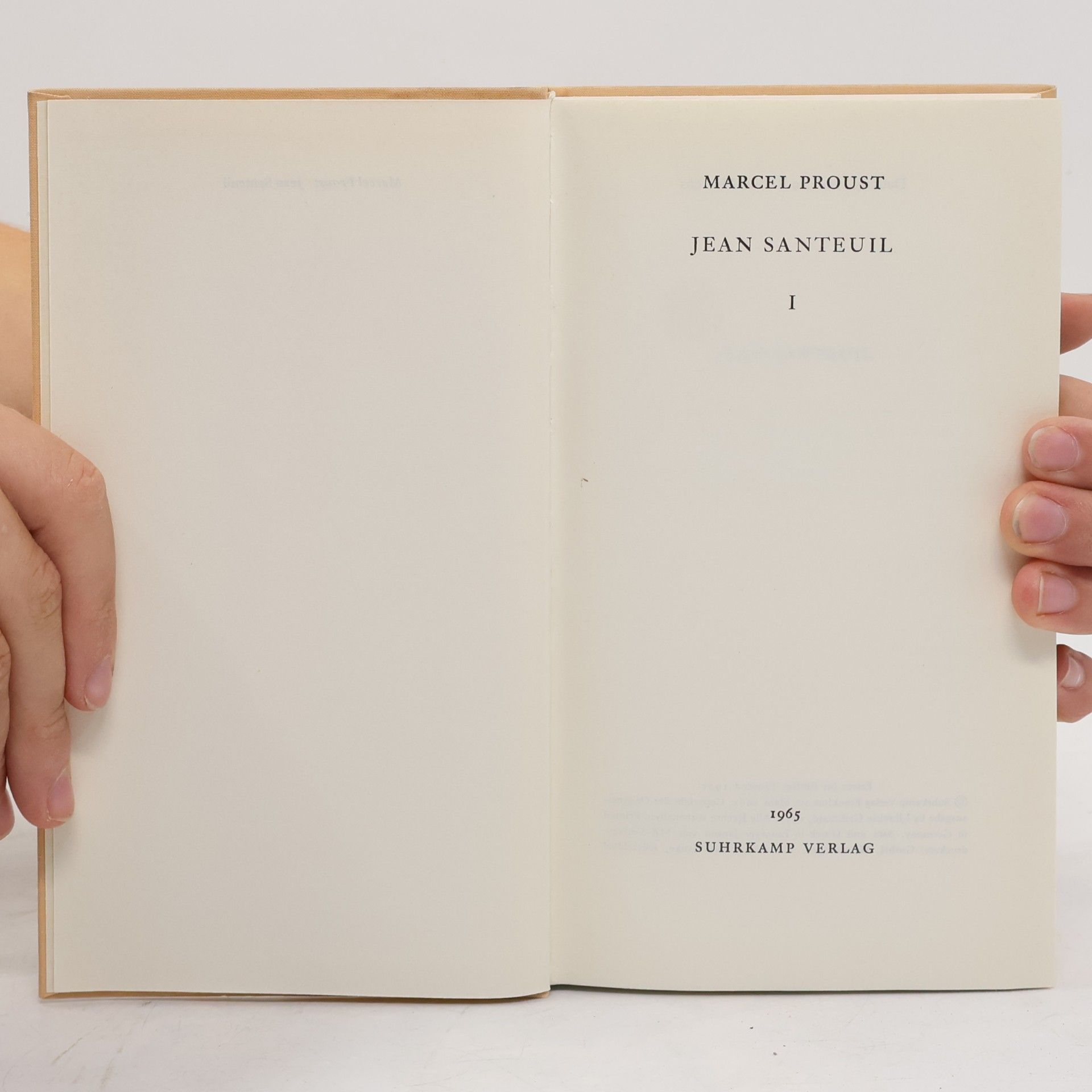 Marcel Proust Jean Santeuil I.