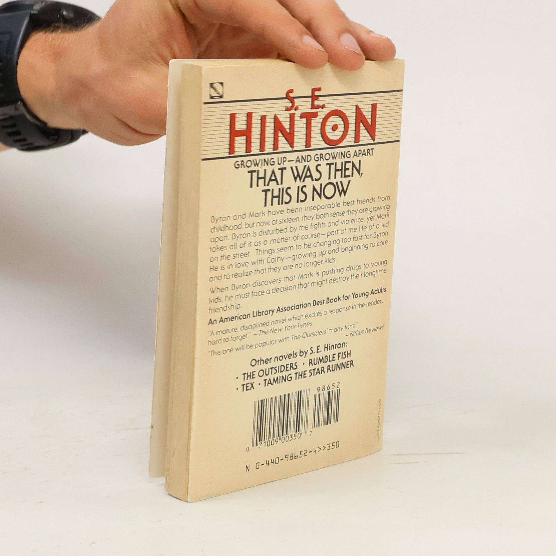 S. E. Hinton That Was Then, This Is Now