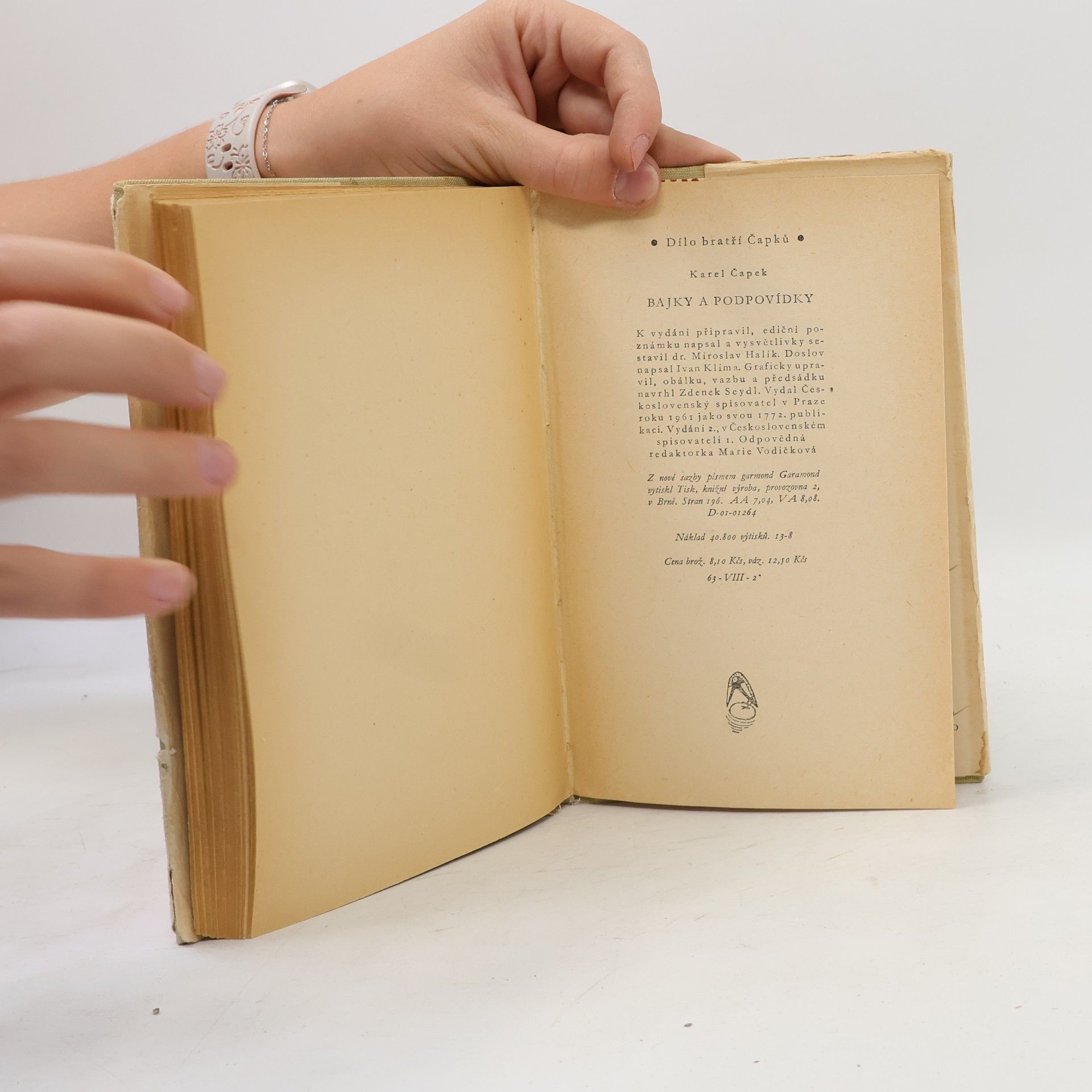Karel Čapek Bajky a podpovídky