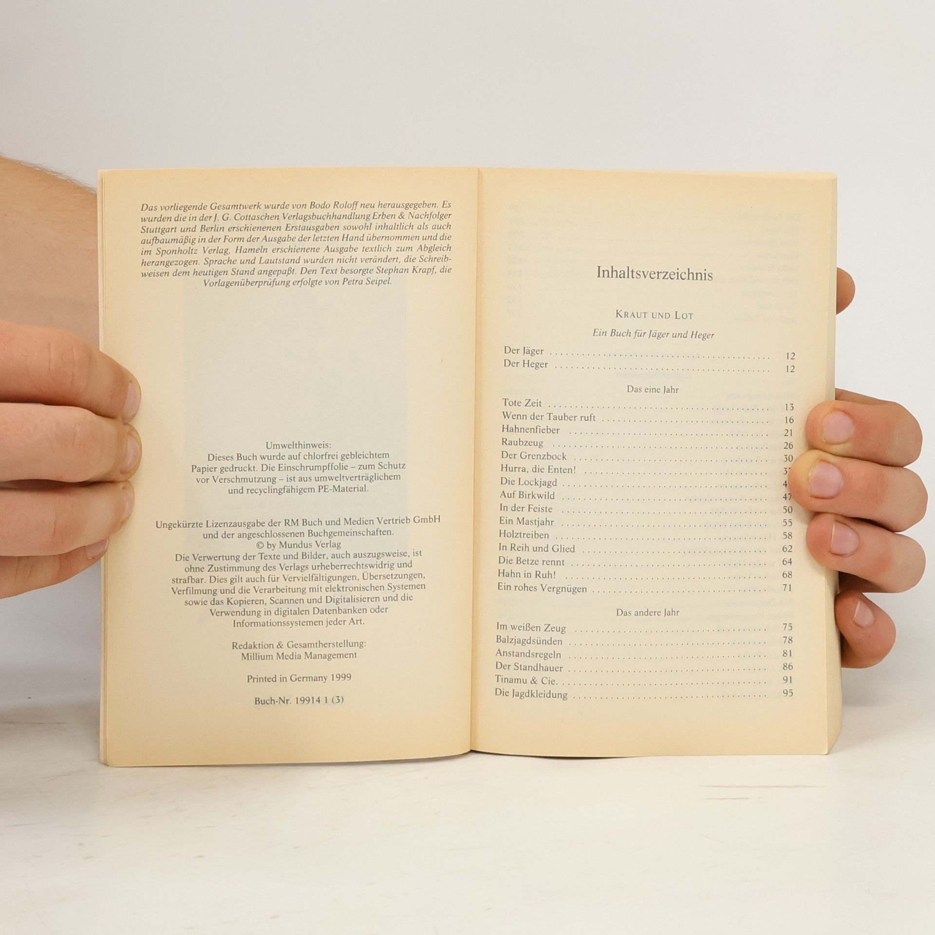 Hermann Löns Sämtliche Werke 3. Kraut und Lot Auf der Wildbahn