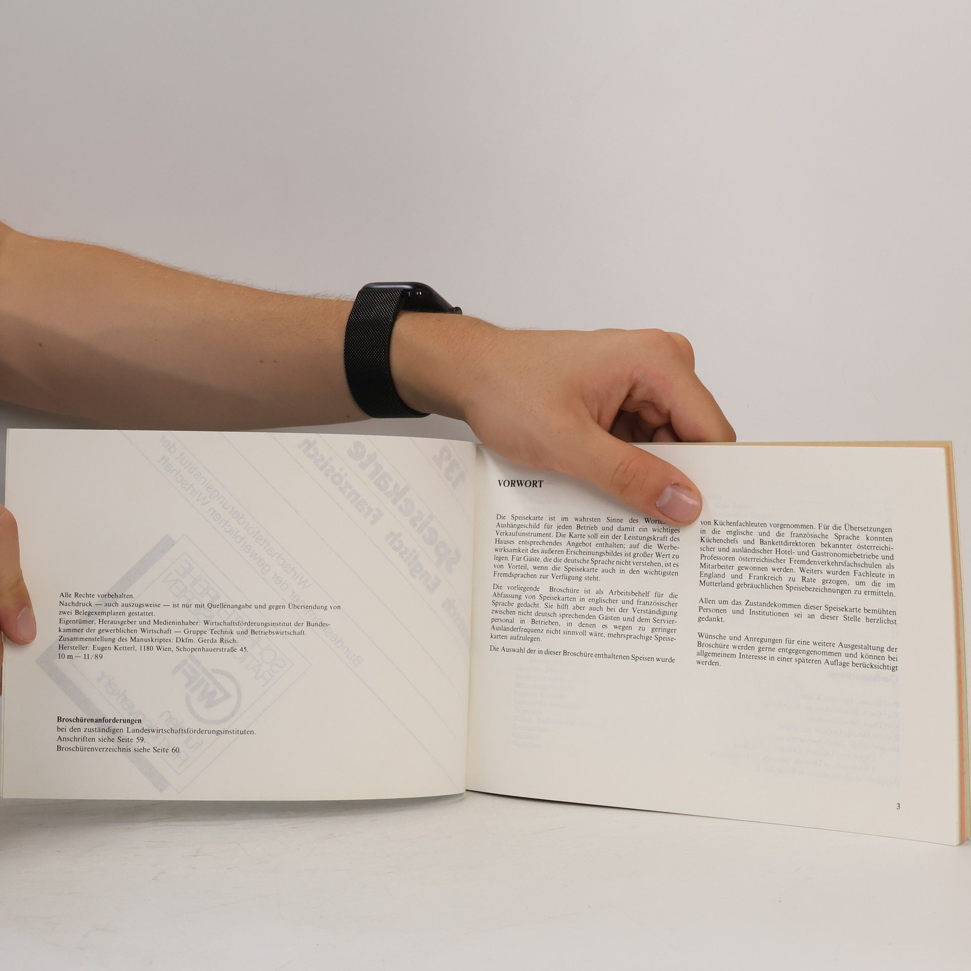 Autorenkollektiv Speisekarte 132. Deutsch Englisch Französisch