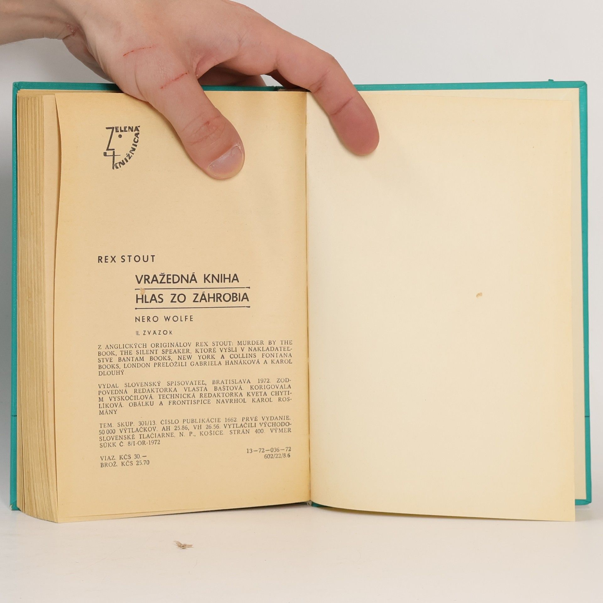 Rex Stout Nero Wolfe 2. Vražedná kniha. Hlas zo záhrobia