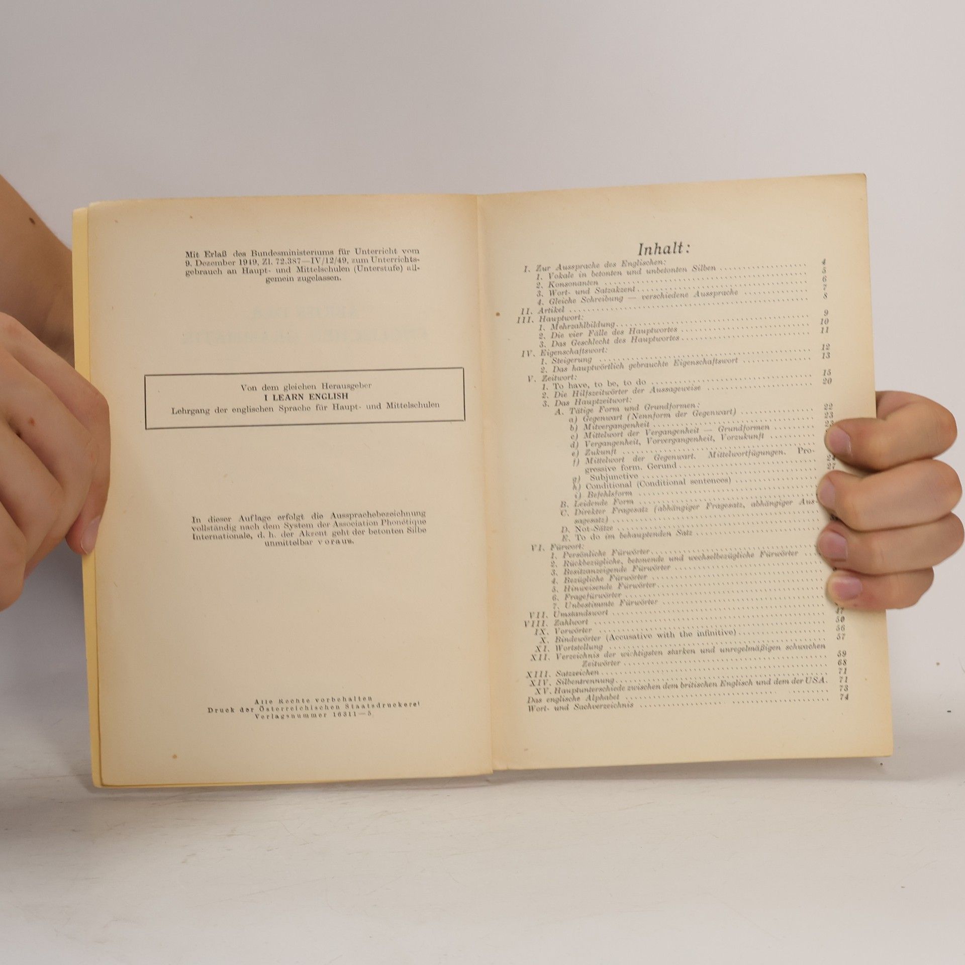 Karl Baschiera Abriss der Englischen Grammatik