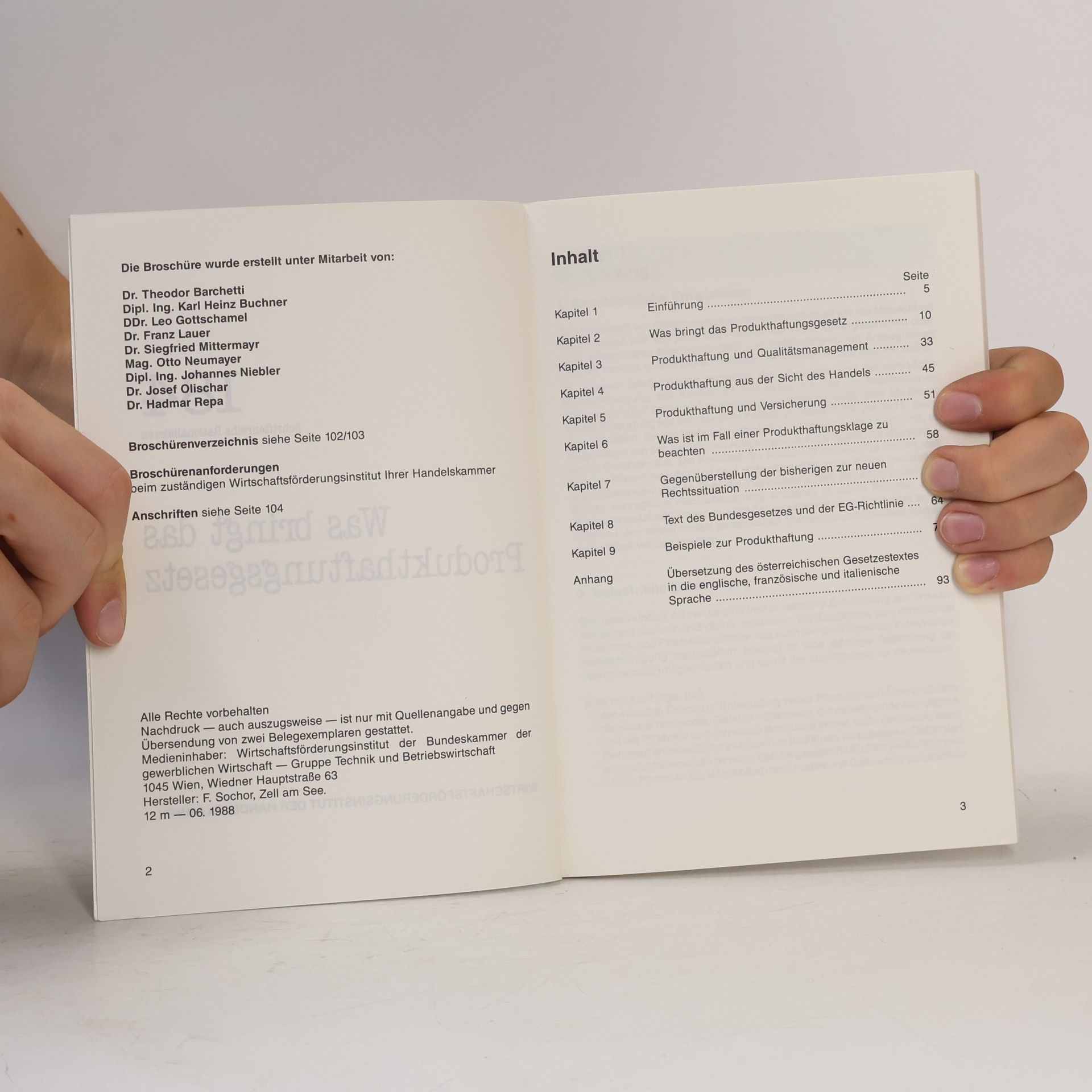 Autorenkollektiv Was bringt das Produkthaftungsgesetz