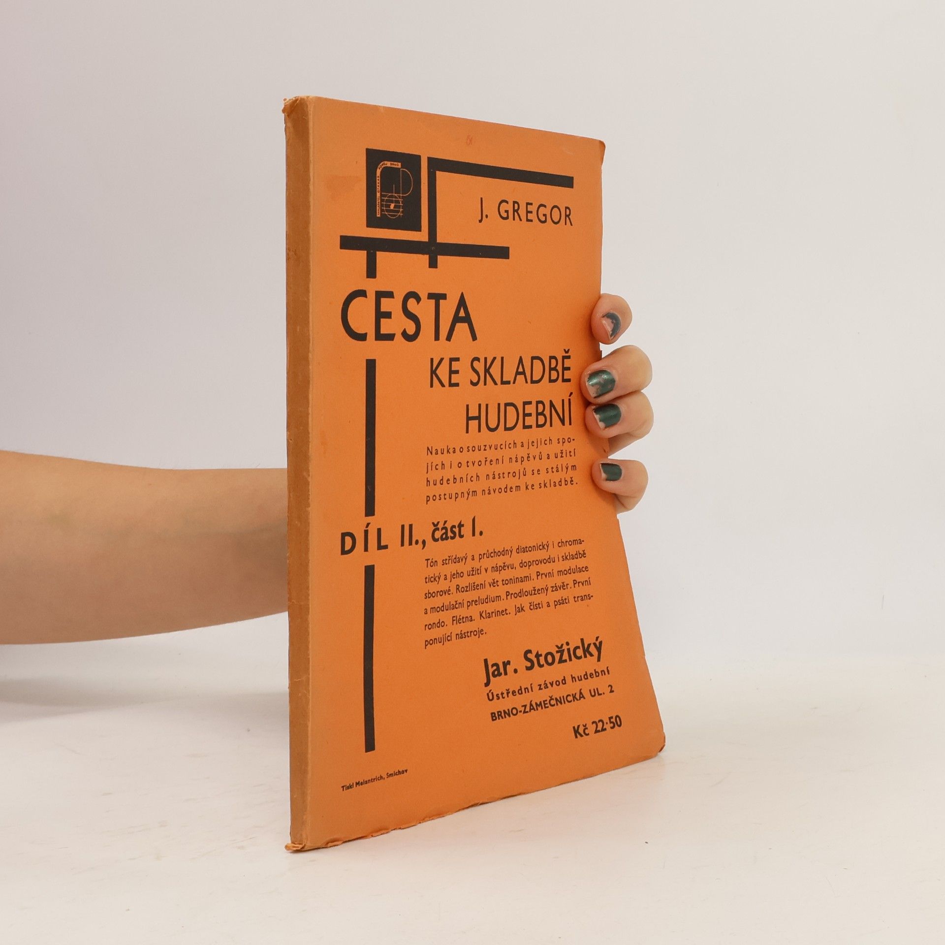 Cesta ke skladbě hudební. Díl II., část I.