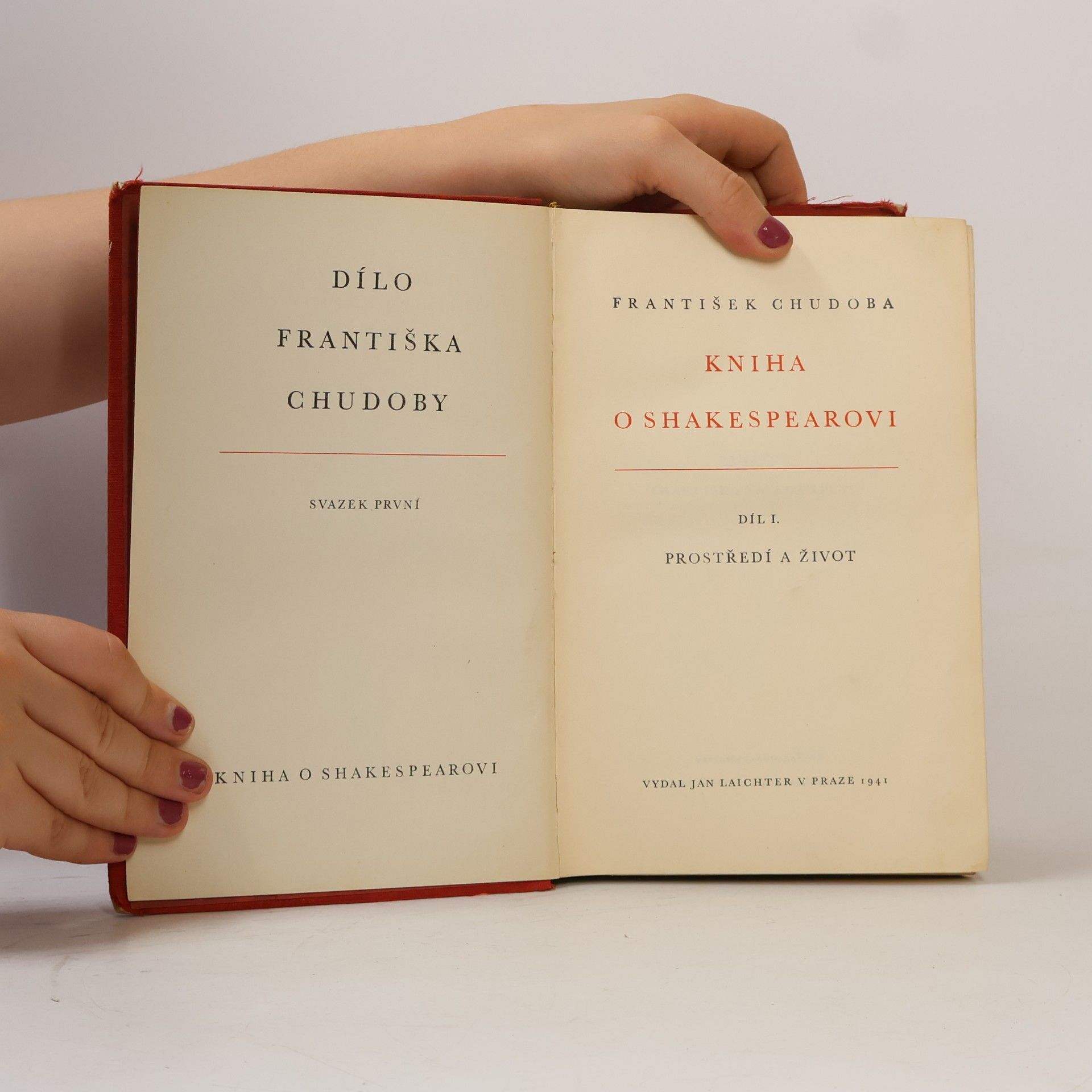 František Chudoba Kniha o Shakespearovi 1. díl