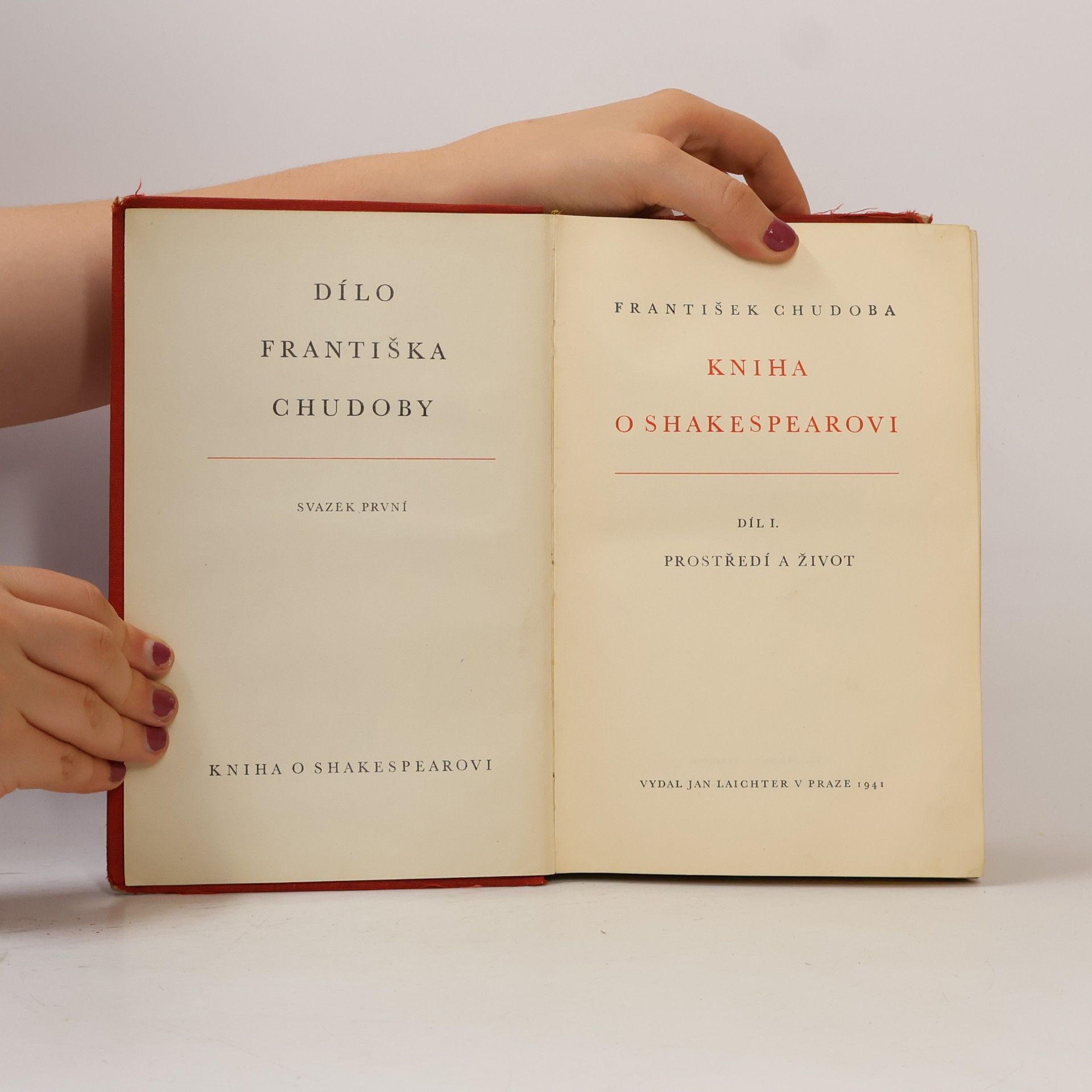 František Chudoba Kniha o Shakespearovi 1. díl