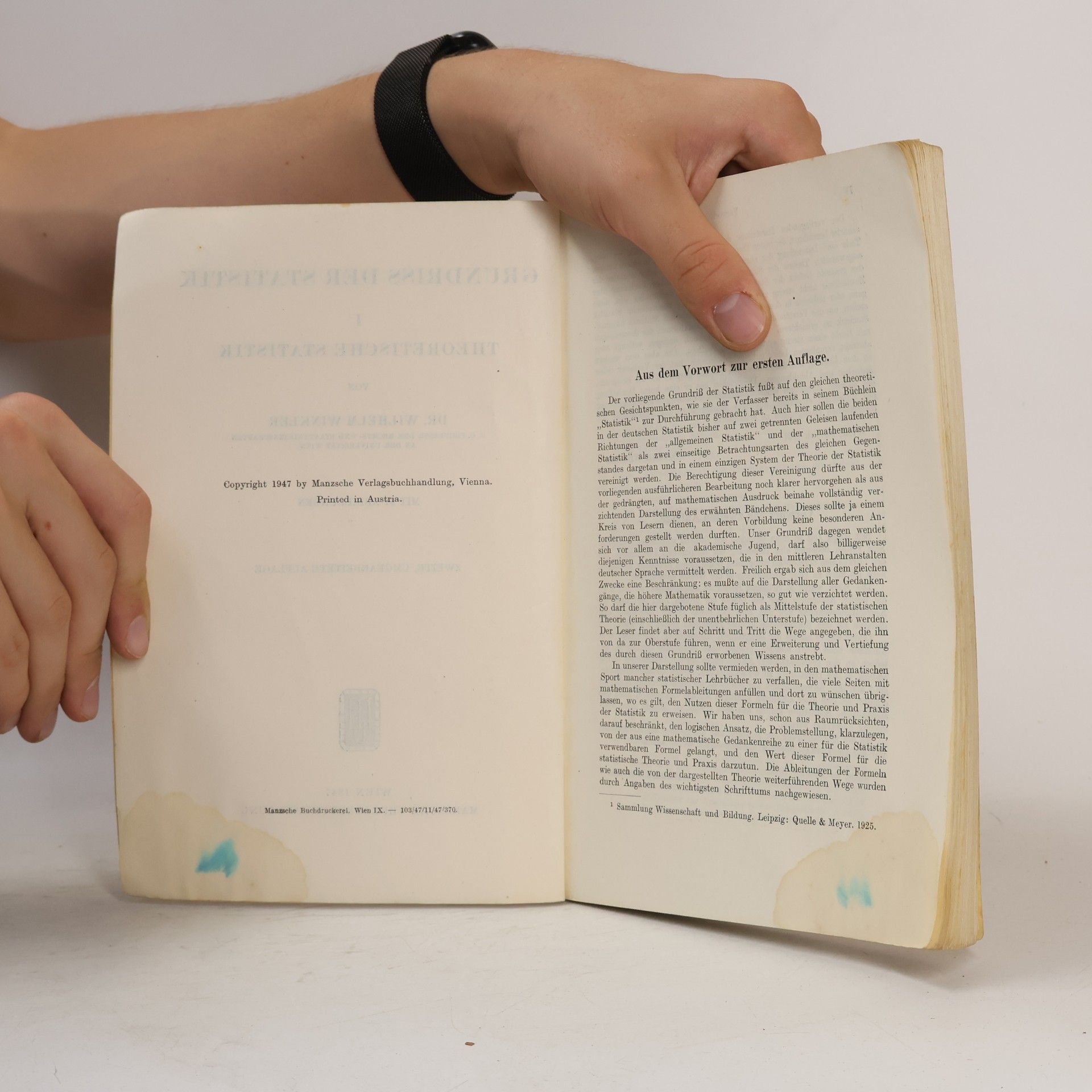 Wilhelm Winkler Grundriss der Statistik I: Theoretische Statistik
