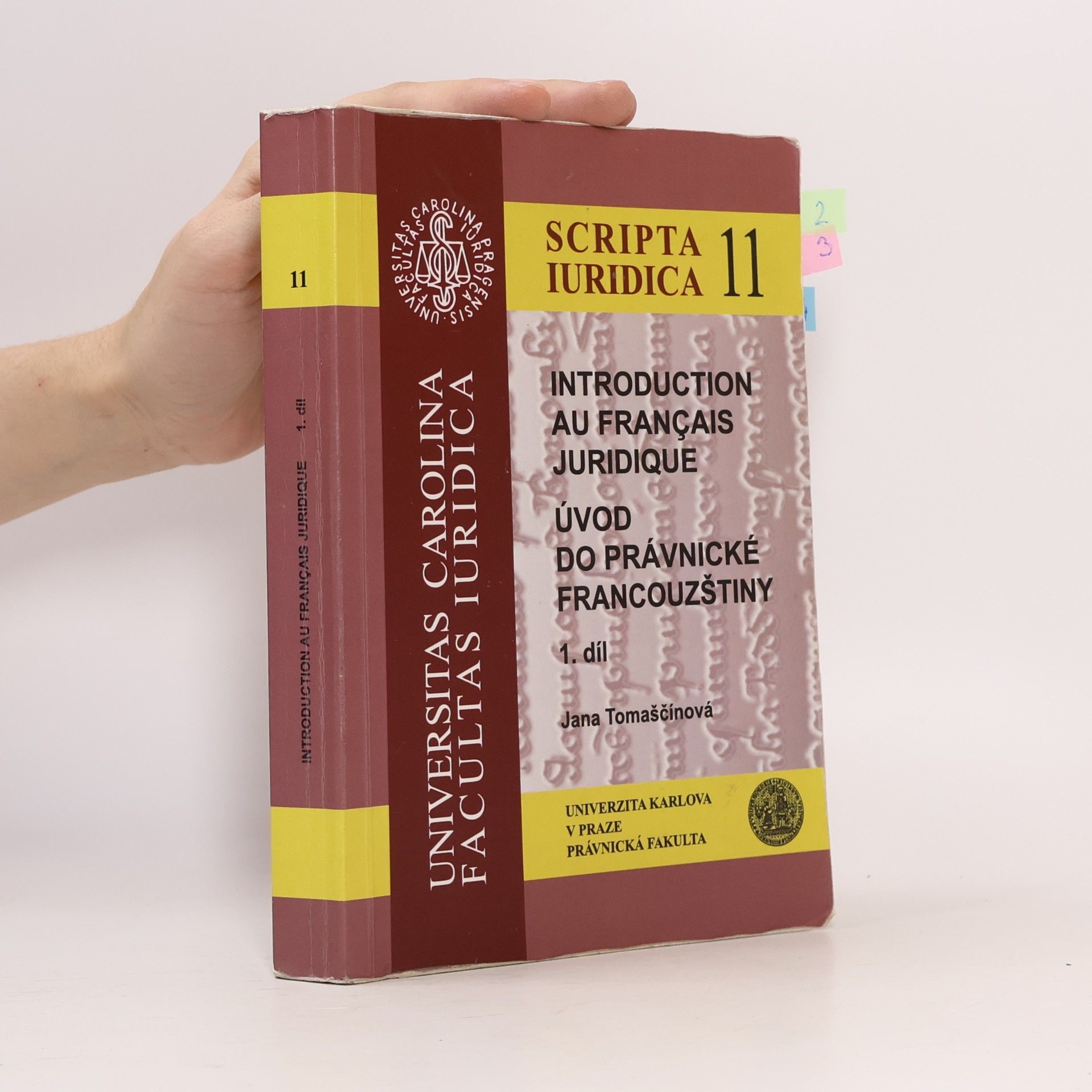 Jana Tomaščínová Introduction au français juridique / Úvod do právnické francouzštiny 1. díl